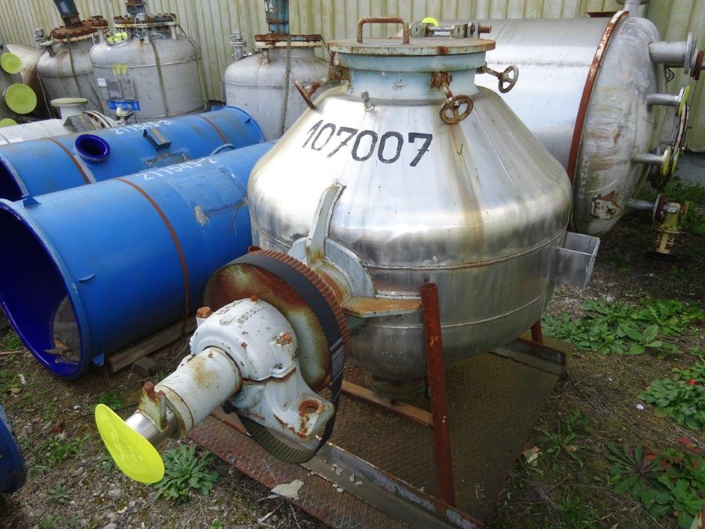 IPP# 107007, 0.5 m3 (17.7 ft3)  Hastelloy - C4  Dryer-Twin Shell & Double Cone For Sale