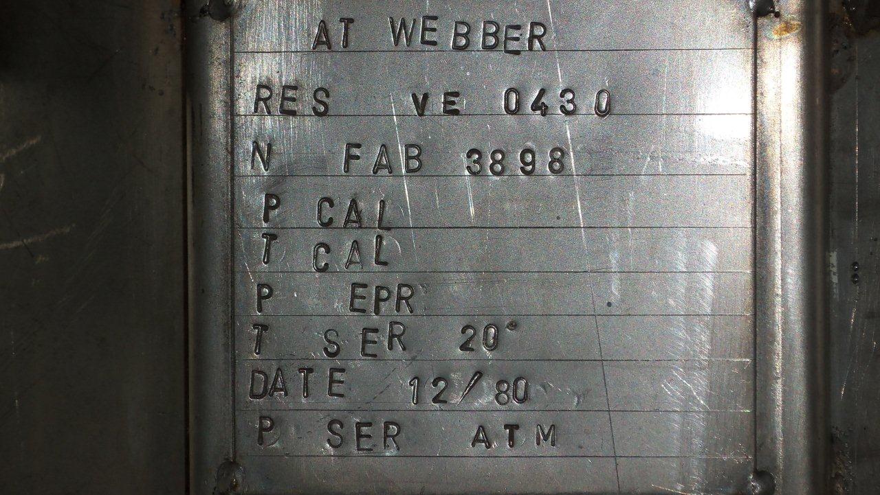 Stainless Steel 304 Webber Tank - IPP# 100552