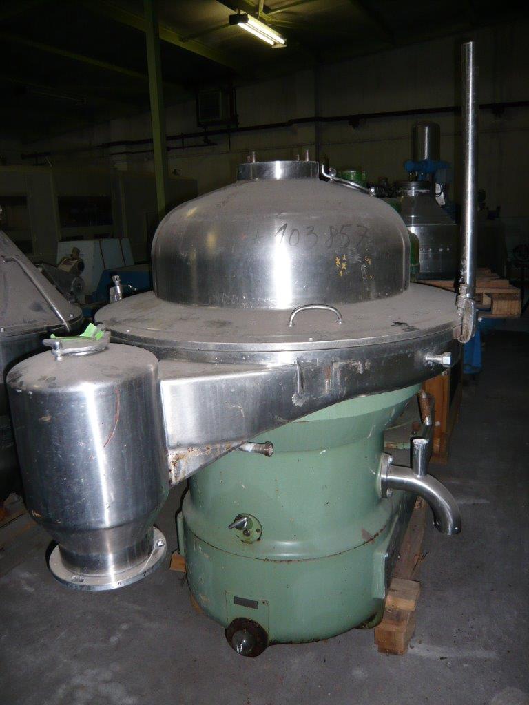 IPP# 103857, 45 kW (60.3 HP)  Stainless Steel 316  Centrifuge-Disc Bowl For Sale