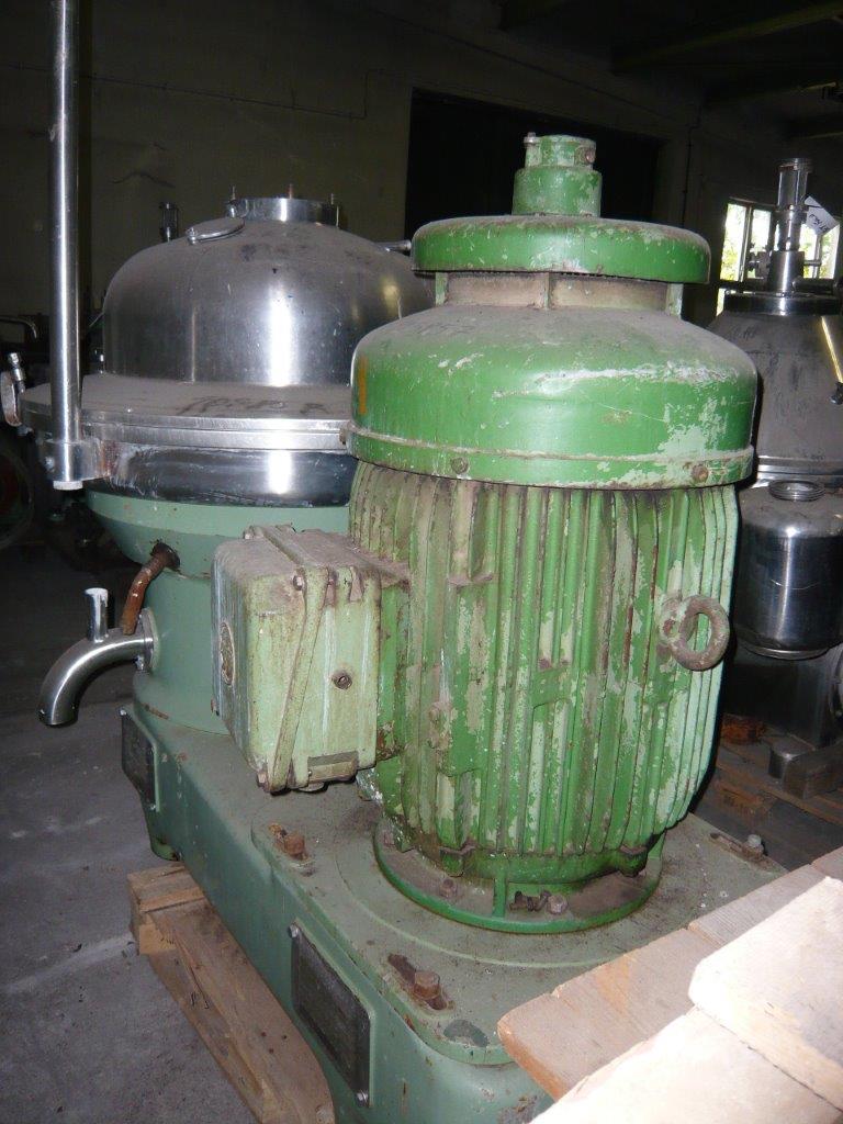 IPP# 103857, 45 kW (60.3 HP)  Stainless Steel 316  Centrifuge-Disc Bowl For Sale