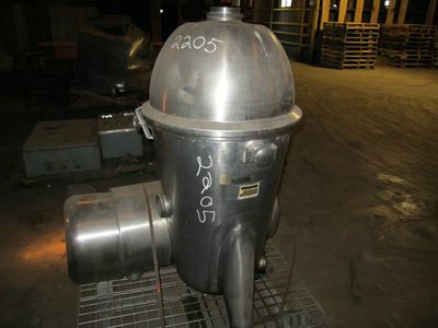 IPP# 2205, 7.5 kW (10 HP)    Centrifuge-Disc Bowl For Sale