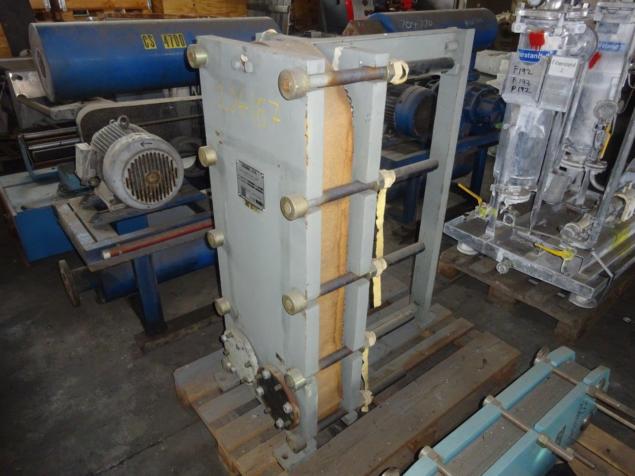 IPP# 204167, 8.1 m² (87.4 ft²)  Stainless Steel 316 Plate and Frame Heat Exchanger For Sale