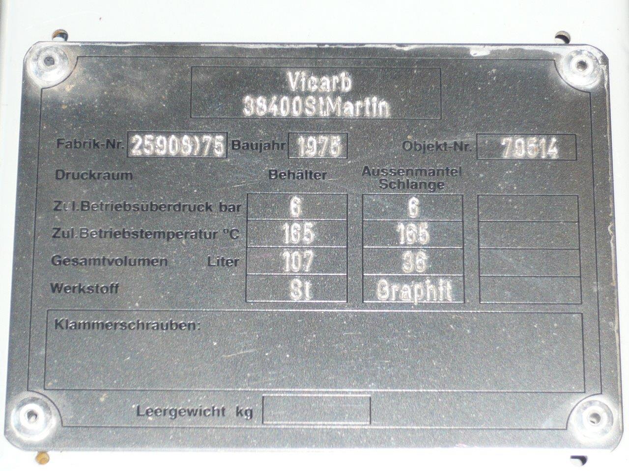 IPP# 204139, 4 m² (43.1 ft²)  Graphite Shell and Tube Heat Exchanger For Sale