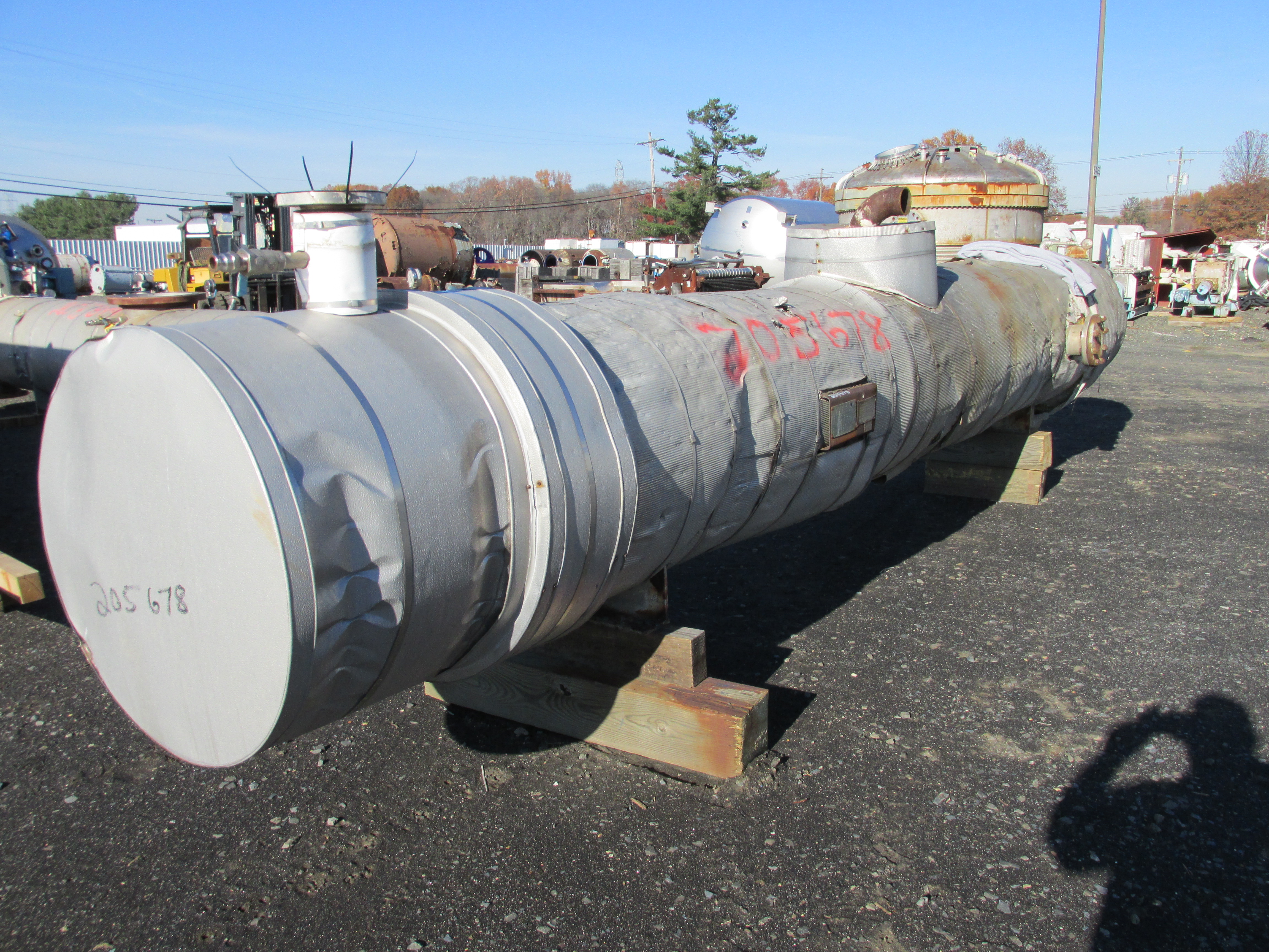 IPP# 205678, 162.6 m² (1,750 ft²)  Stainless Steel 304 Shell and Tube Heat Exchanger For Sale