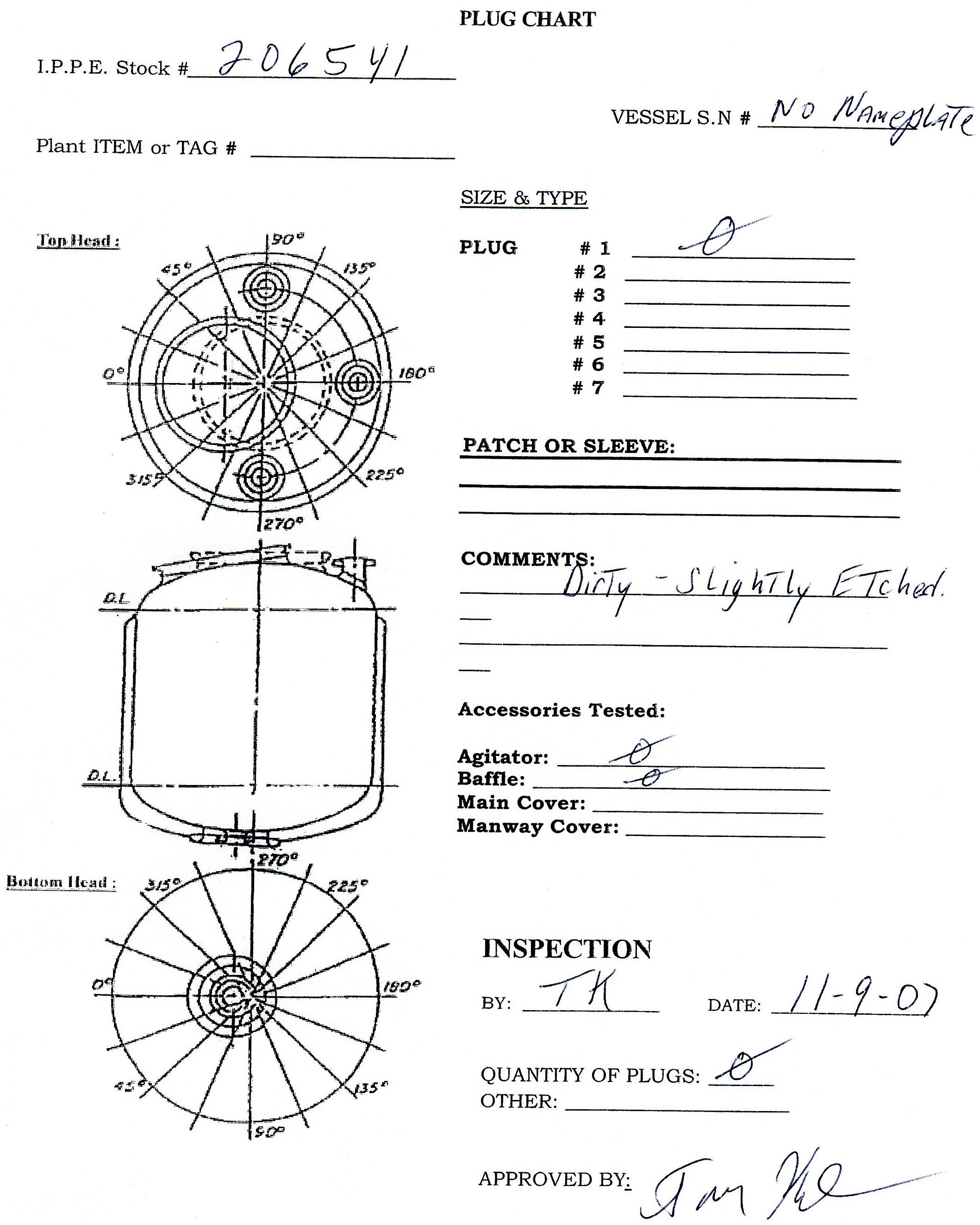 IPP# 206541, 3,785 L (1,000 gallons)  Glasslined Batch-Type Agitated Reactor For Sale