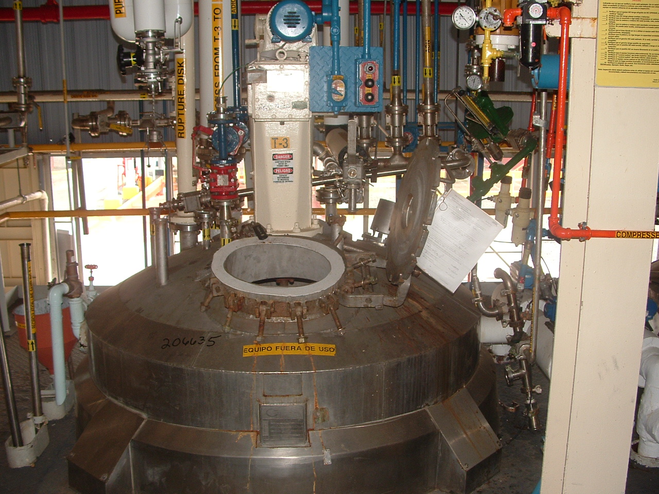 IPP# 206635, 3,331 L (880 gallons)  Stainless Steel 316 Batch-Type Agitated Reactor For Sale