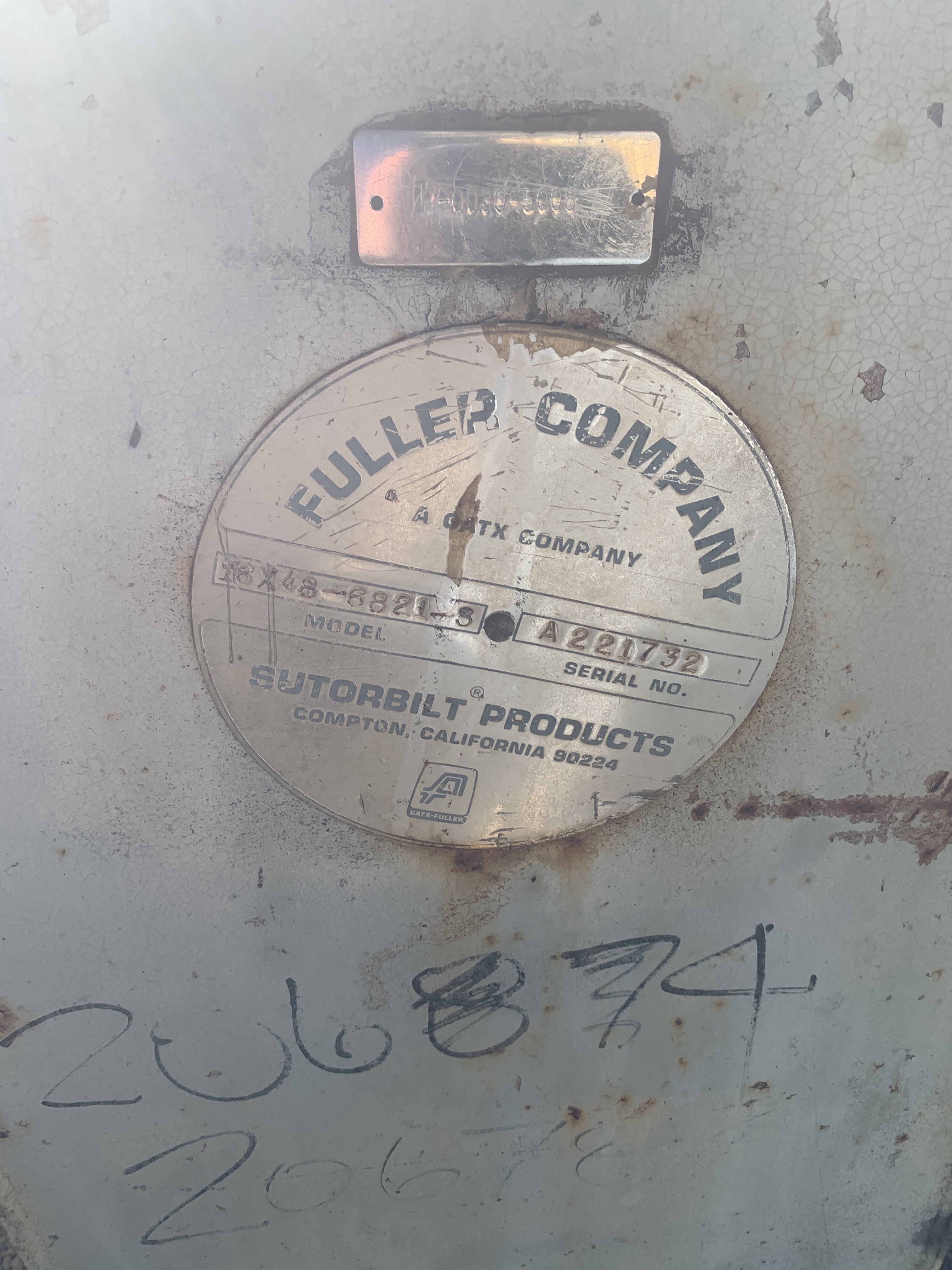 Carbon Steel Fuller Co. 16X48V-6821 W.S. Blower - IPP# 206784