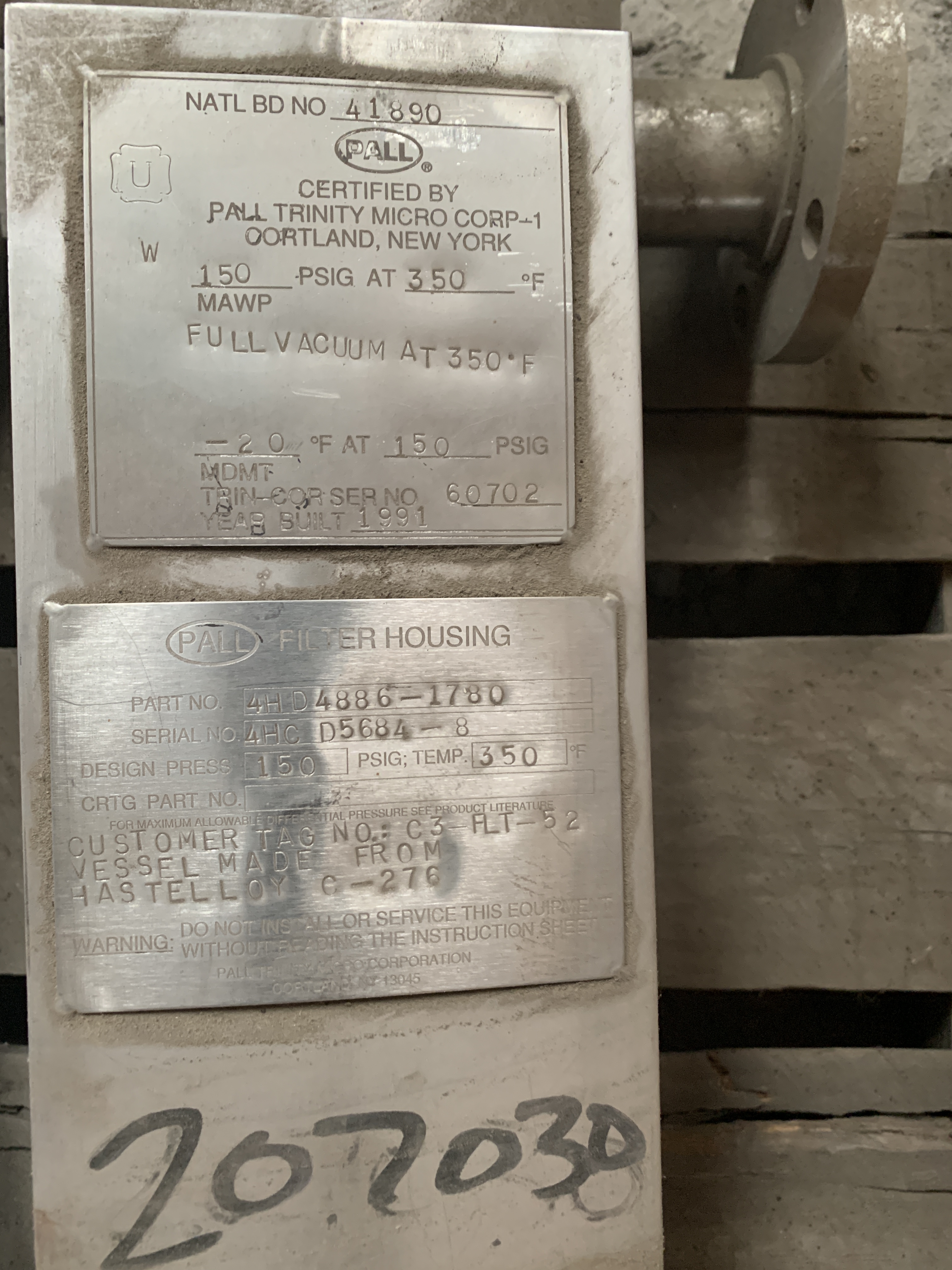 Hastelloy - C276 Pall Cartridge And Candle Filter - IPP# 207030