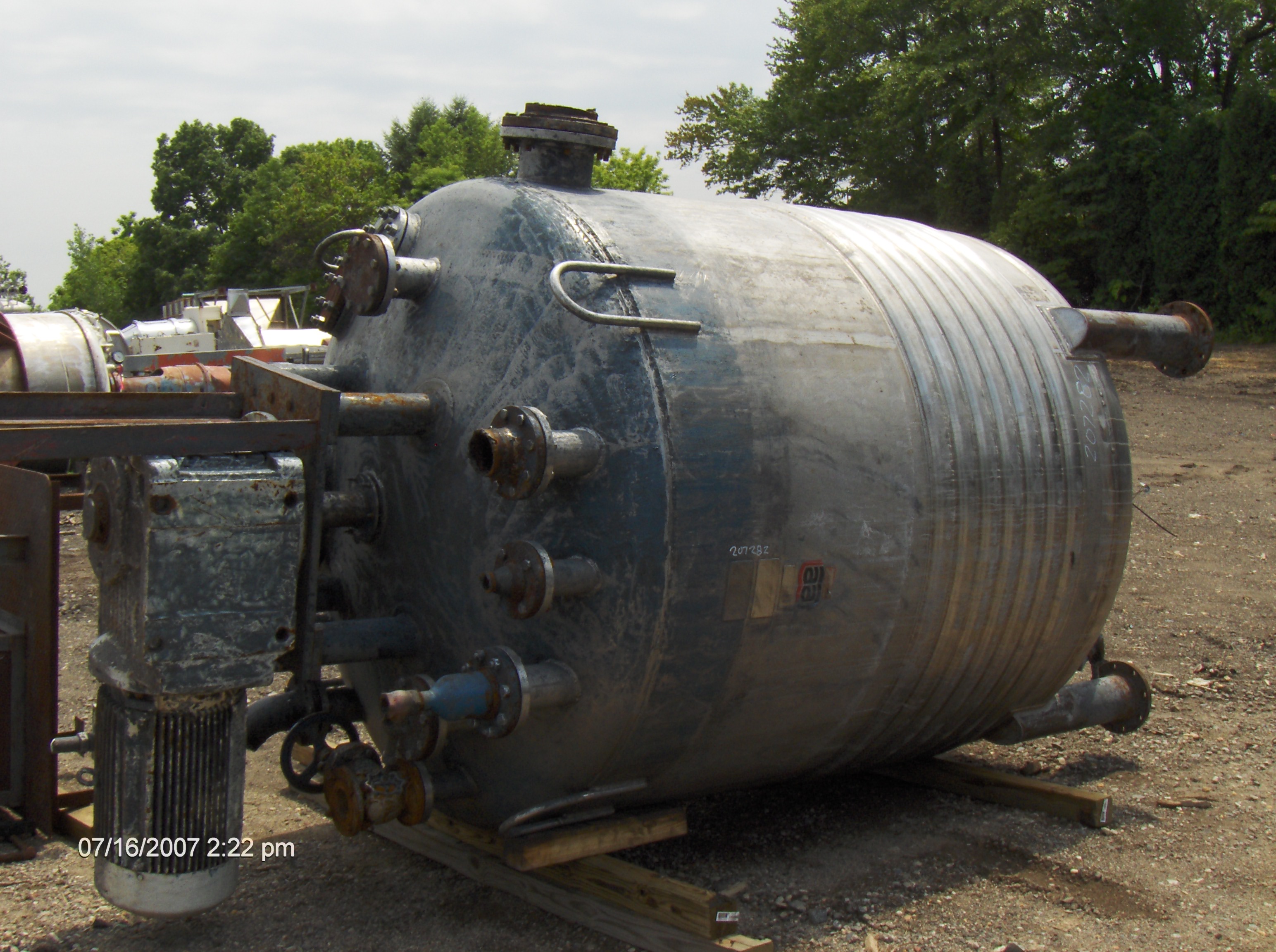 IPP# 207282, 5,678 L (1,500 gallons)  Stainless Steel 304 Batch-Type Agitated Reactor For Sale