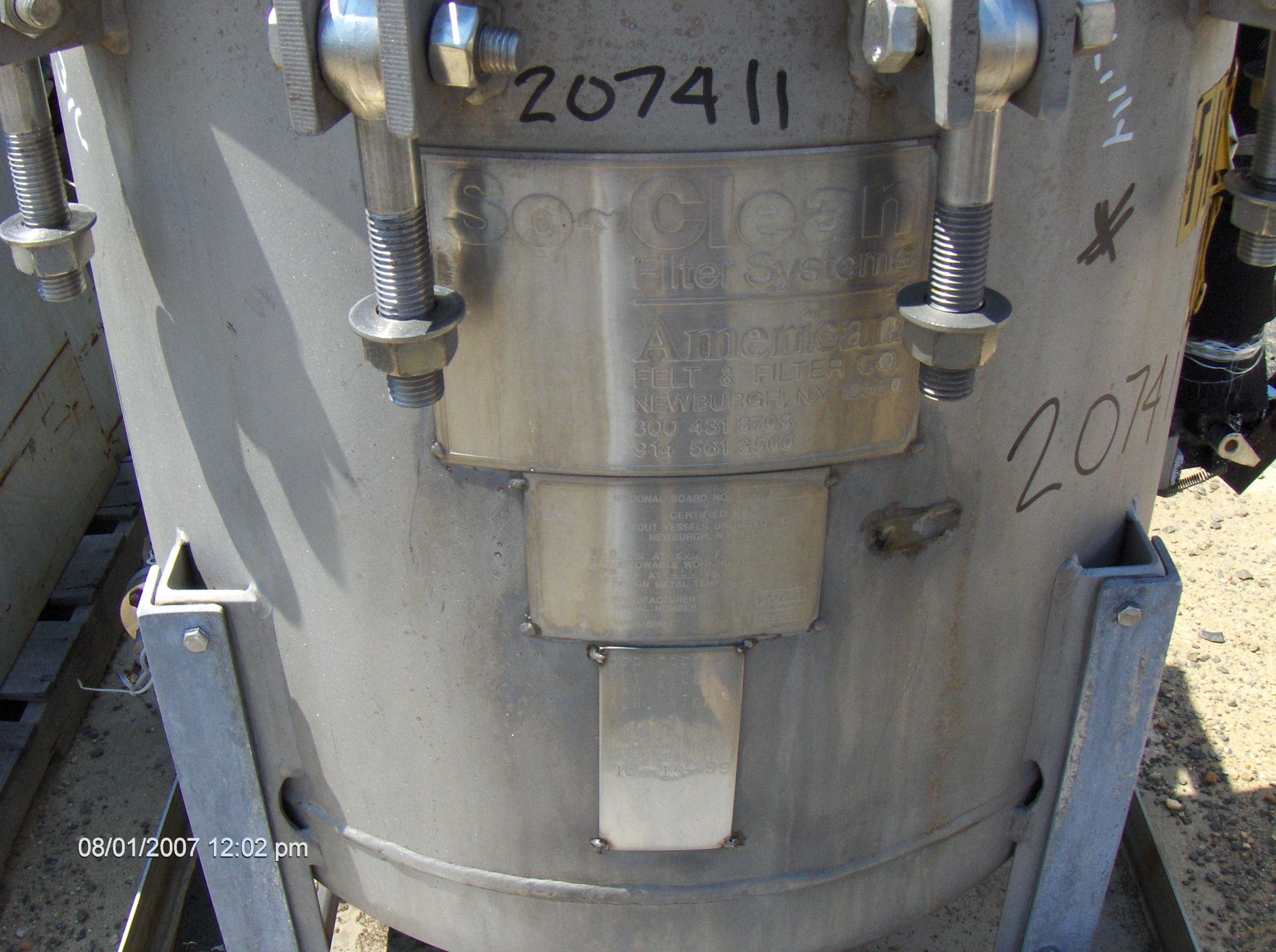  0.41 m² (4.4 ft²) Stainless Steel 316 Basket Filter For Sale - IPP# 207411