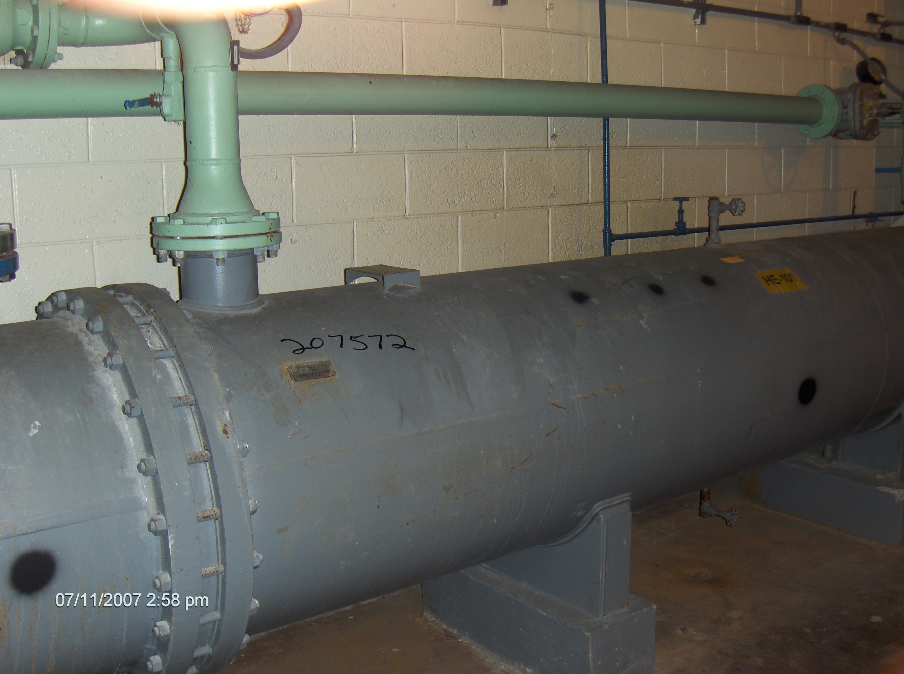 IPP# 207572, 171.9 m² (1,850 ft²)  Copper/Brass Shell and Tube Heat Exchanger For Sale