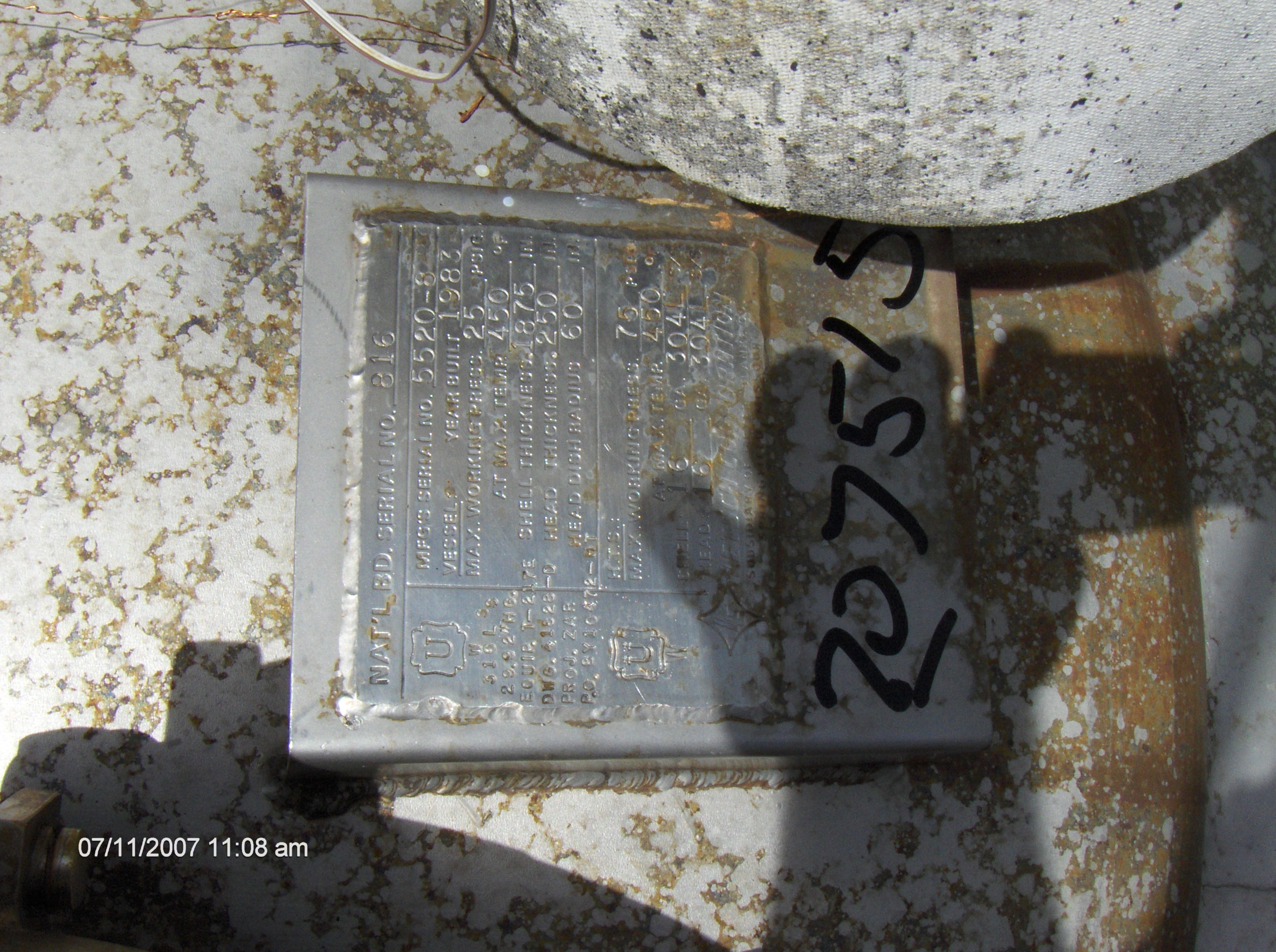   Tank 2,850 L (750 gallons) Stainless Steel 316 For Sale - IPP# 207515