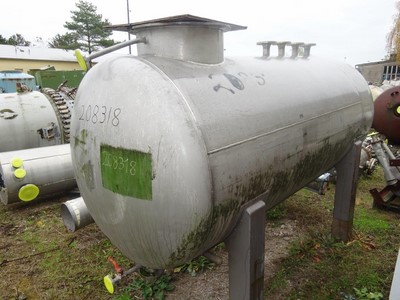 IPP# 208318, 3,000 L (792.5 gallons)  Stainless Steel Austentic  Tank For Sale