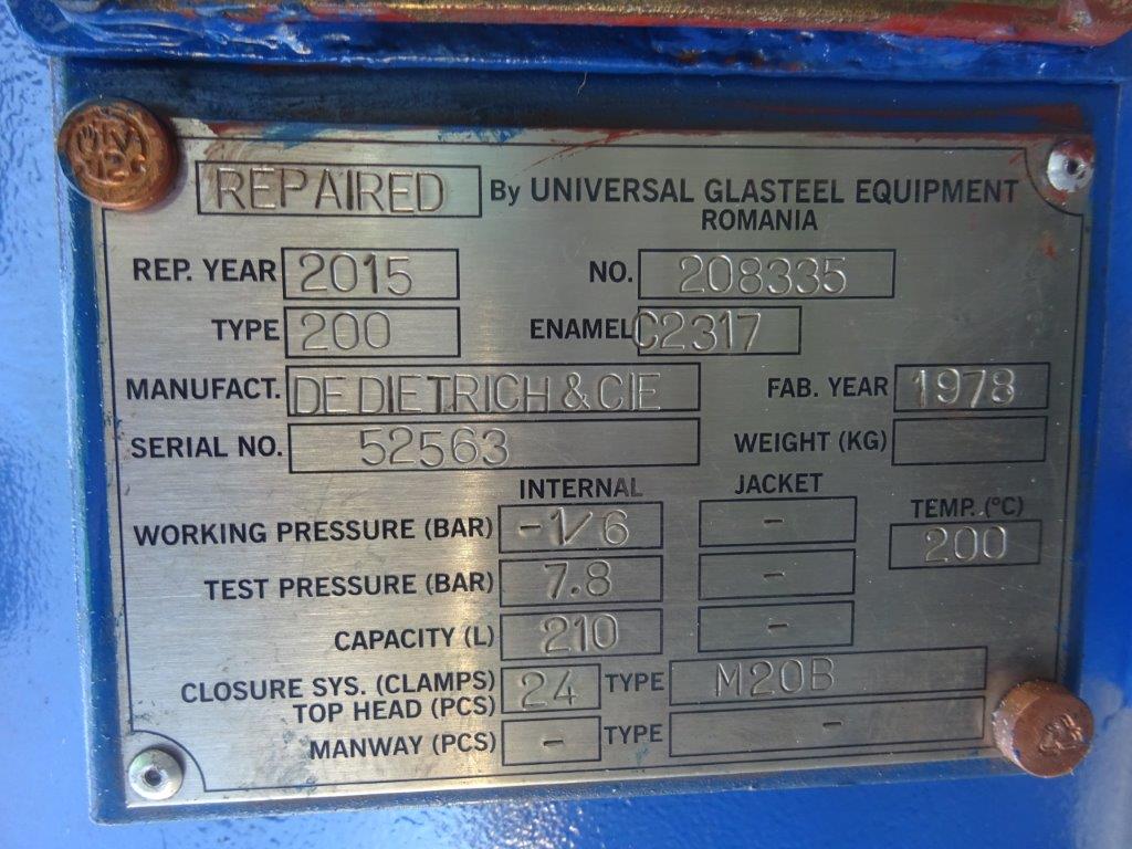 Glasslined Tank - IPP# 208335