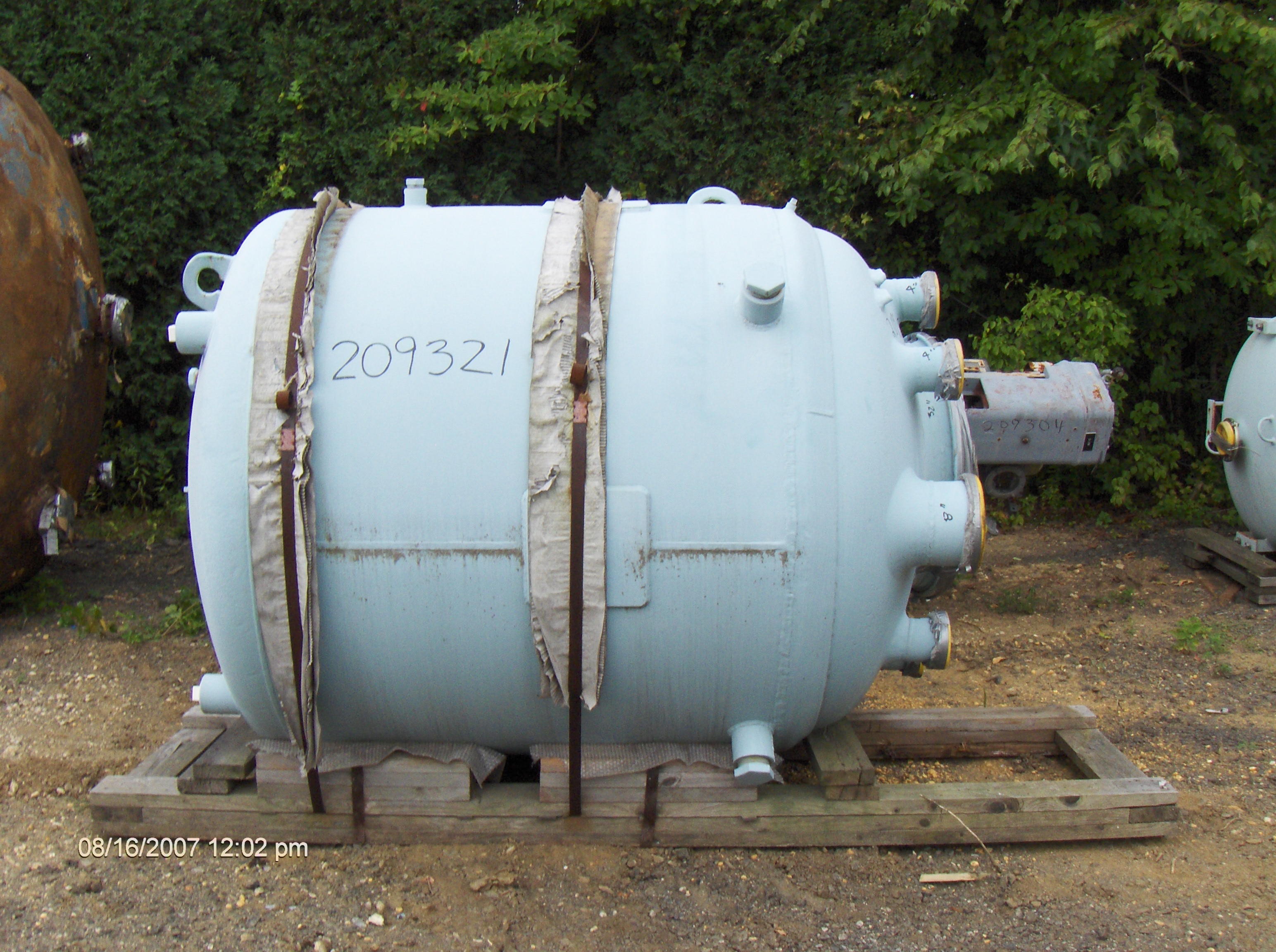 IPP# 209321, 2,839 L (750 gallons)  Glasslined Batch-Type Agitated Reactor For Sale