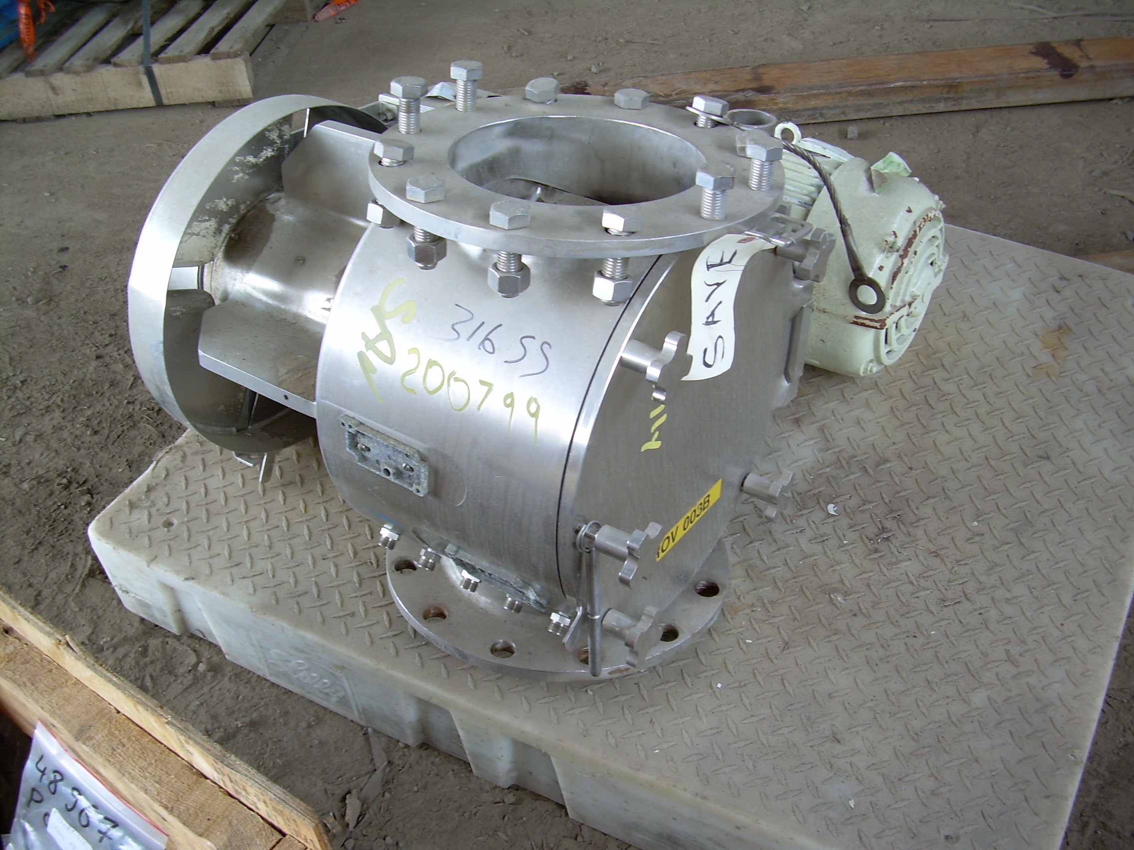 IPP# 200799, 254 mm (10 in)  Stainless Steel 316 Rotary Feeder For Sale