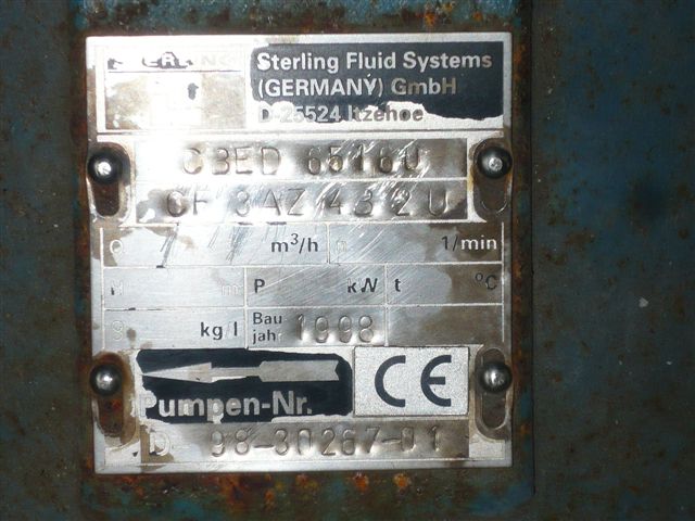 IPP# 200968, 90 m3/h (396.3 GPM)  Stainless Steel Austentic Centrifugal Pump For Sale