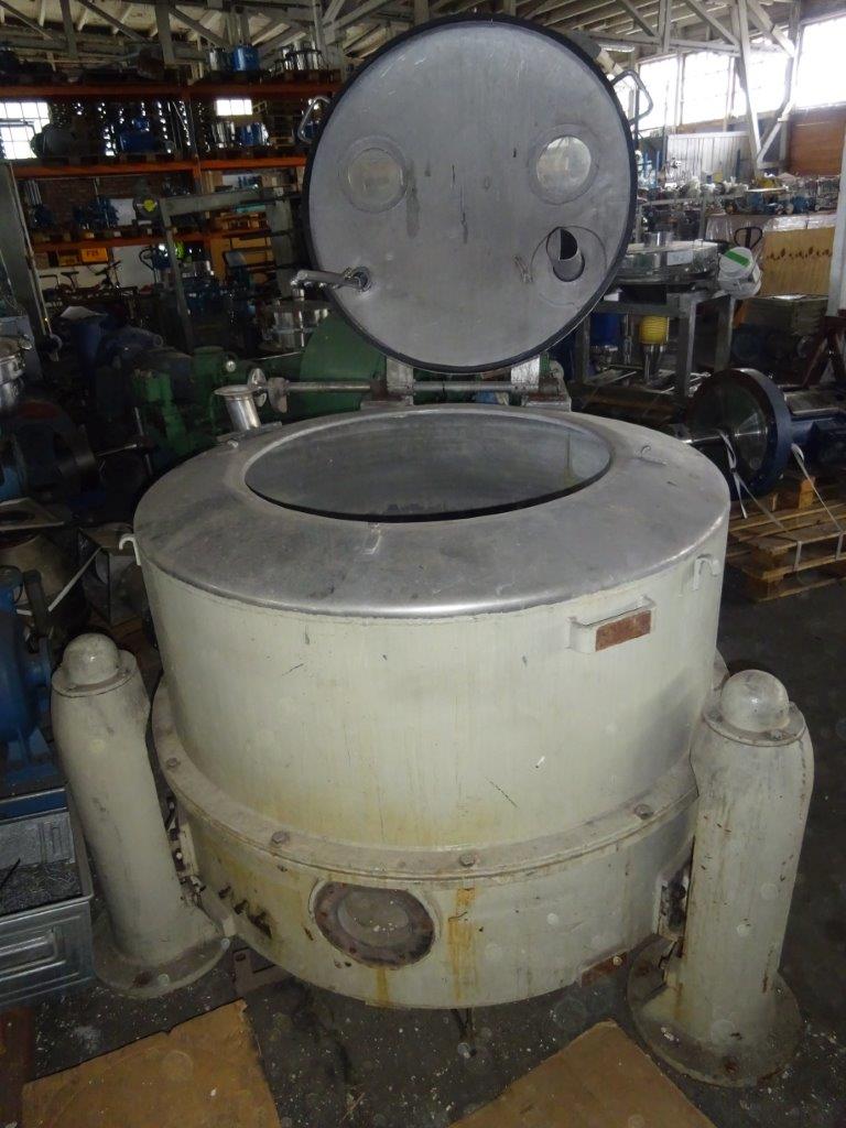 IPP# 200902, 1,200 mm (47.2 in)  Stainless Steel 316 Manual Discharge-Top Centrifuge-Basket For Sale