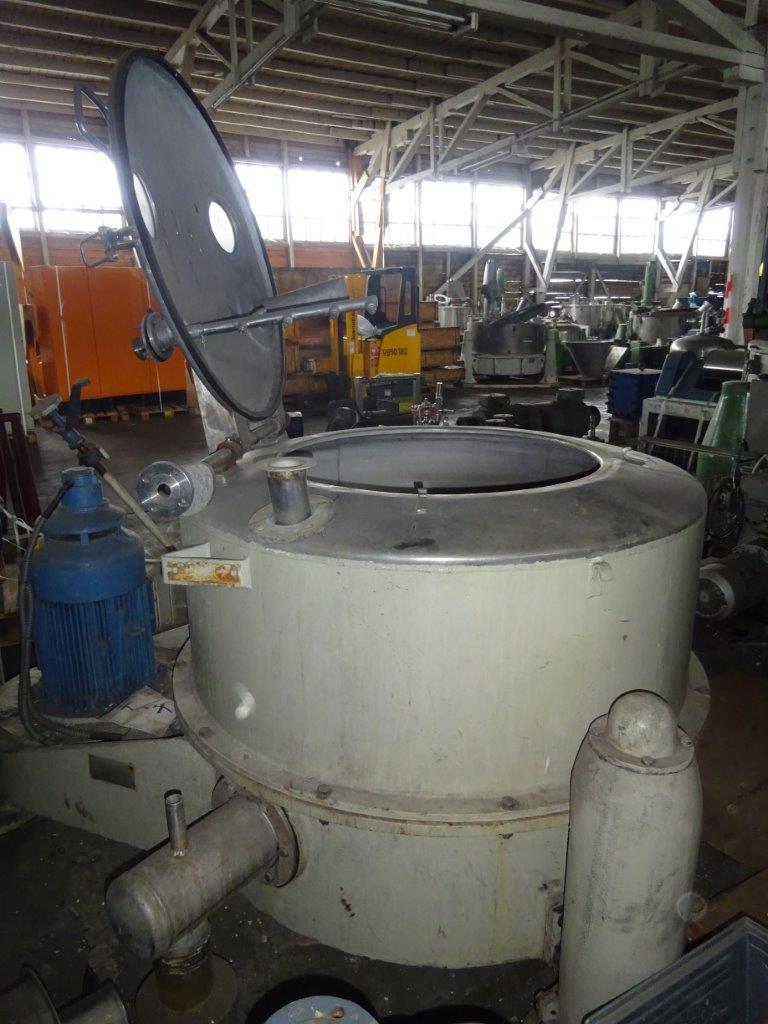 IPP# 200902, 1,200 mm (47.2 in)  Stainless Steel 316 Manual Discharge-Top Centrifuge-Basket For Sale