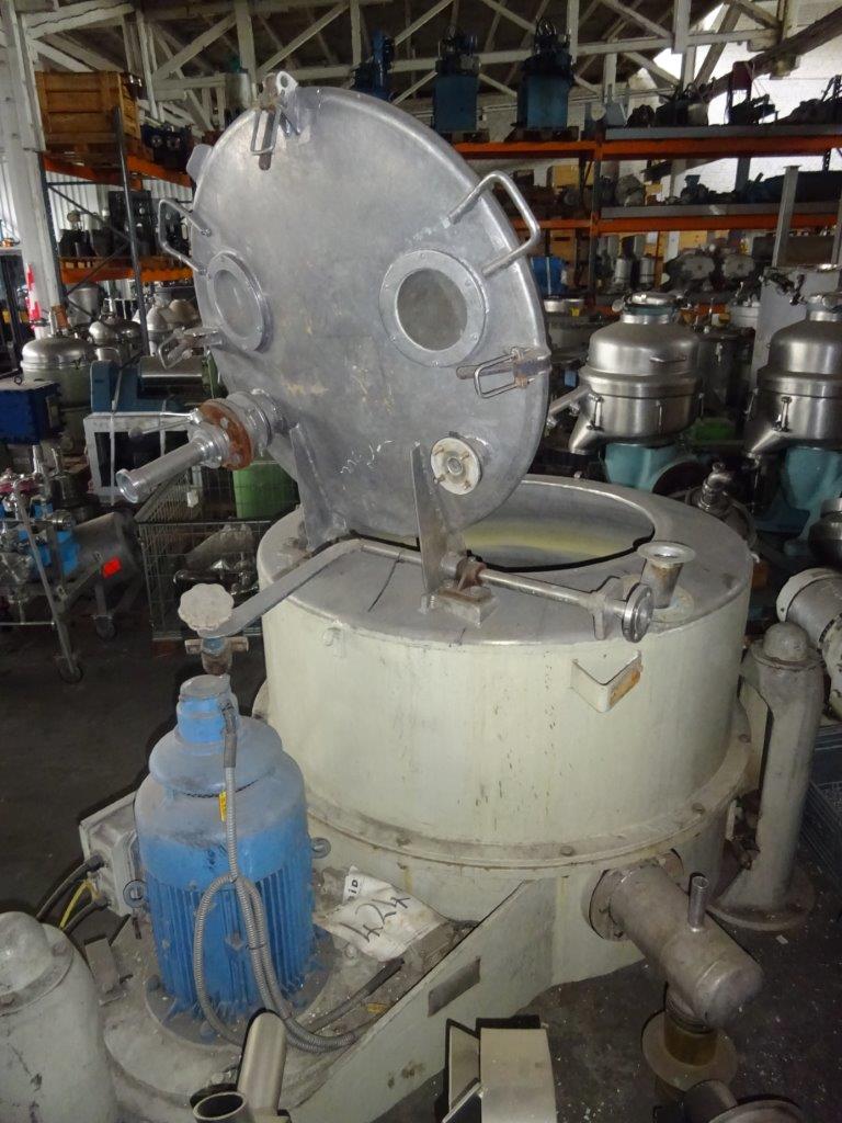 IPP# 200902, 1,200 mm (47.2 in)  Stainless Steel 316 Manual Discharge-Top Centrifuge-Basket For Sale