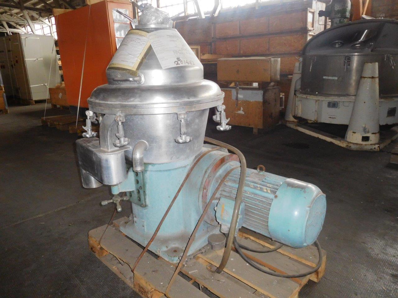 IPP# 201482, 15 kW (20.1 HP)  Stainless Steel Other  Centrifuge-Disc Bowl For Sale