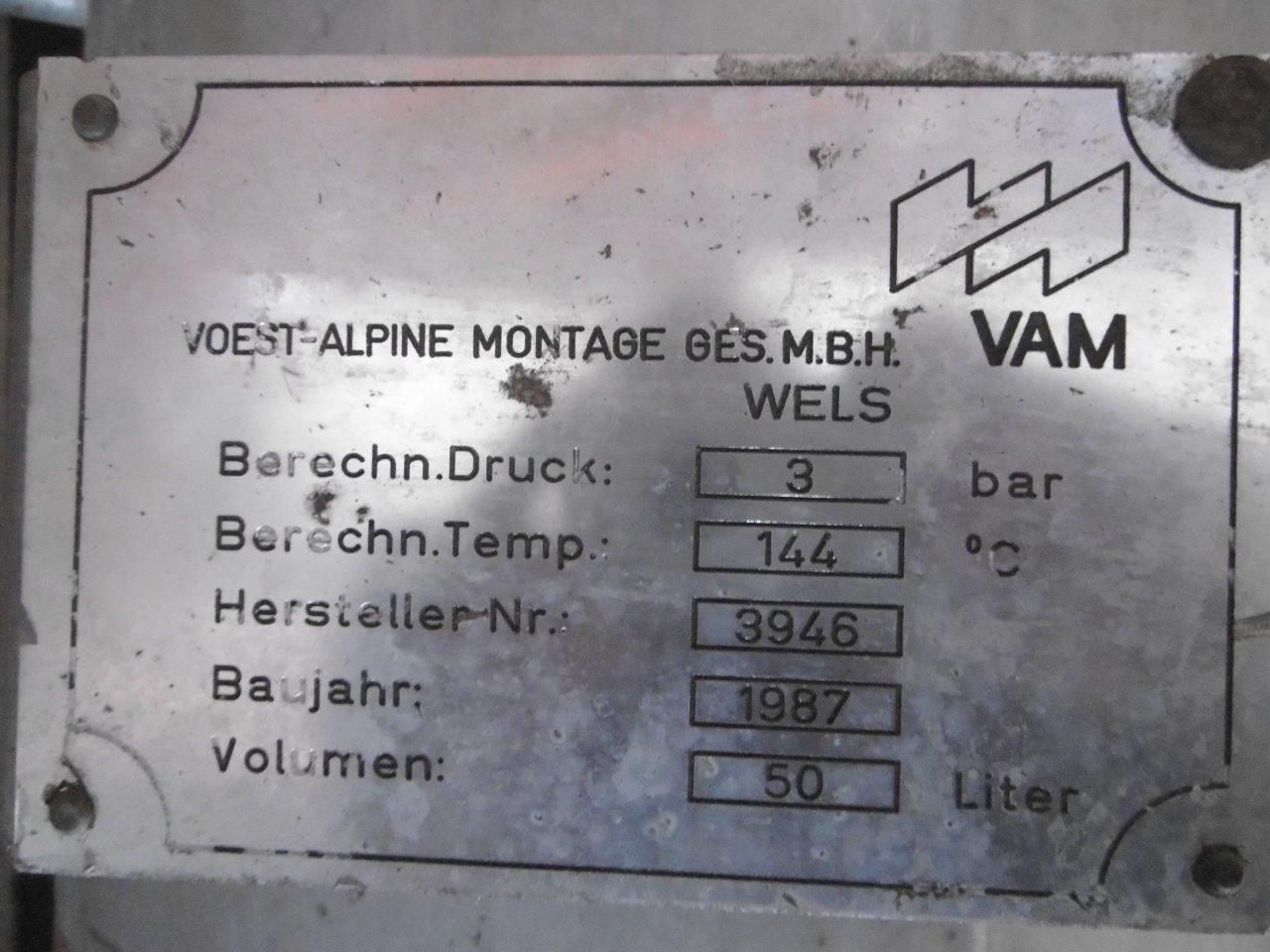 Stainless Steel Austenitic VAM  Tank - IPP# 201486