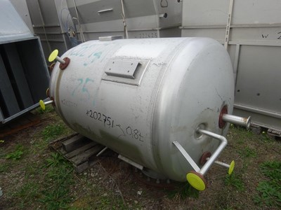 IPP# 202751, 1,500 L (396.3 gallons) Unused Stainless Steel 316  Tank For Sale