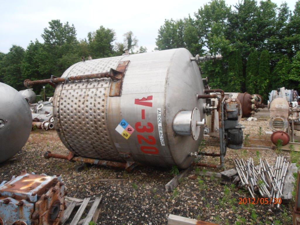 IPP# 202876, 9,464 L (2,500 gallons)  Stainless Steel 316 Batch-Type Agitated Reactor For Sale