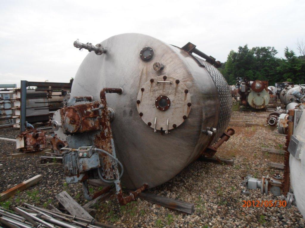 IPP# 202876, 9,464 L (2,500 gallons)  Stainless Steel 316 Batch-Type Agitated Reactor For Sale