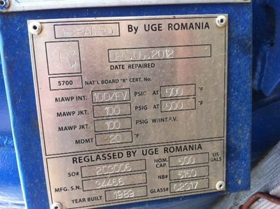 Glasslined DeDietrich SA series Batch-Type Agitated Reactor - IPP# 203006