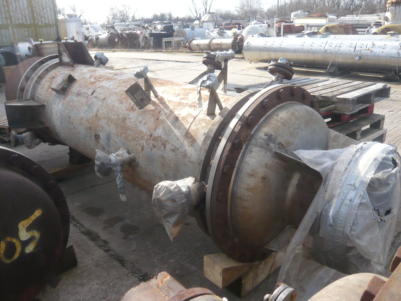 IPP# 214132, 85 m² (914.9 ft²)  Stainless Steel Austentic Shell and Tube Heat Exchanger For Sale