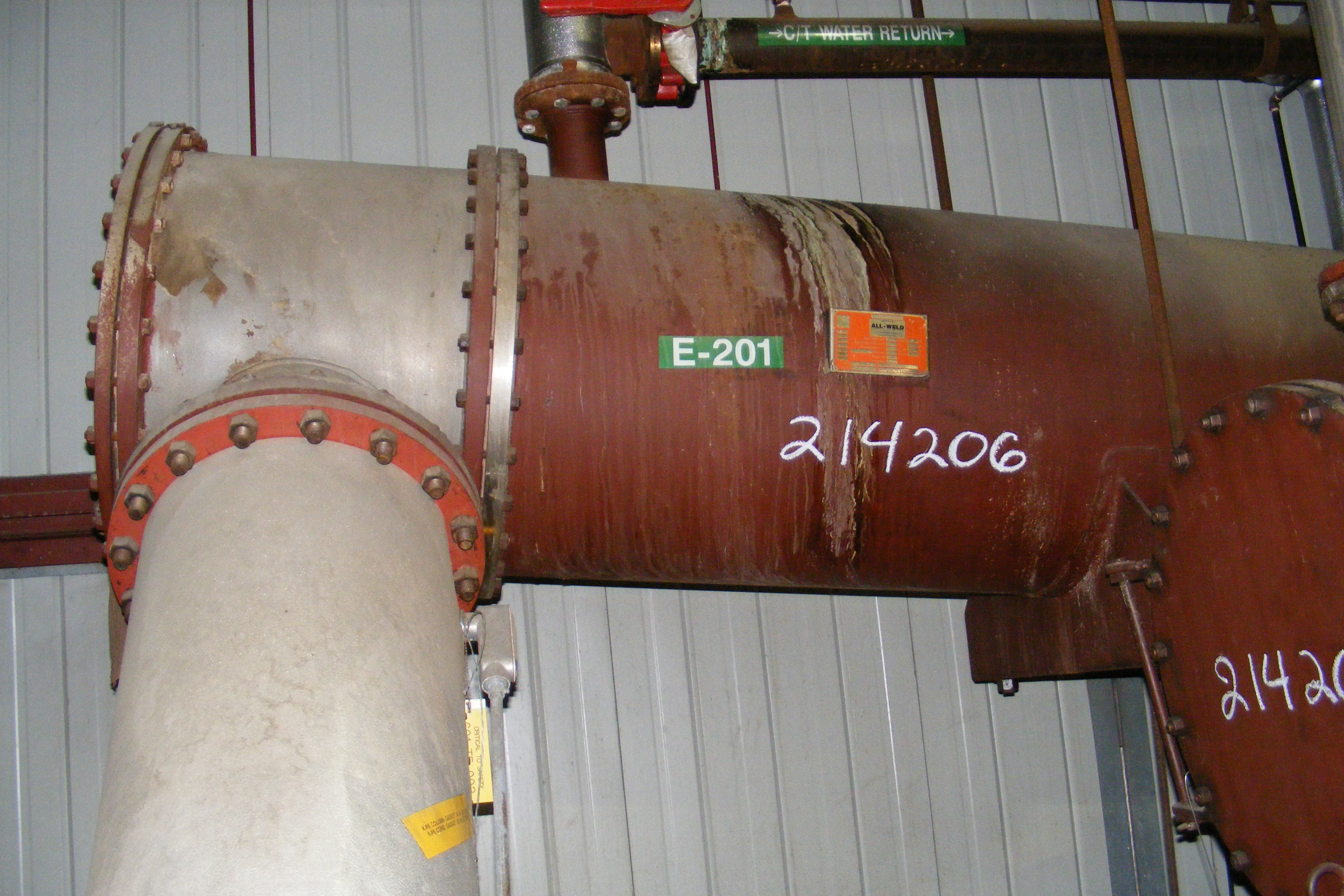 IPP# 214206, 195.5 m² (2,104 ft²)  Stainless Steel 316 Shell and Tube Heat Exchanger For Sale