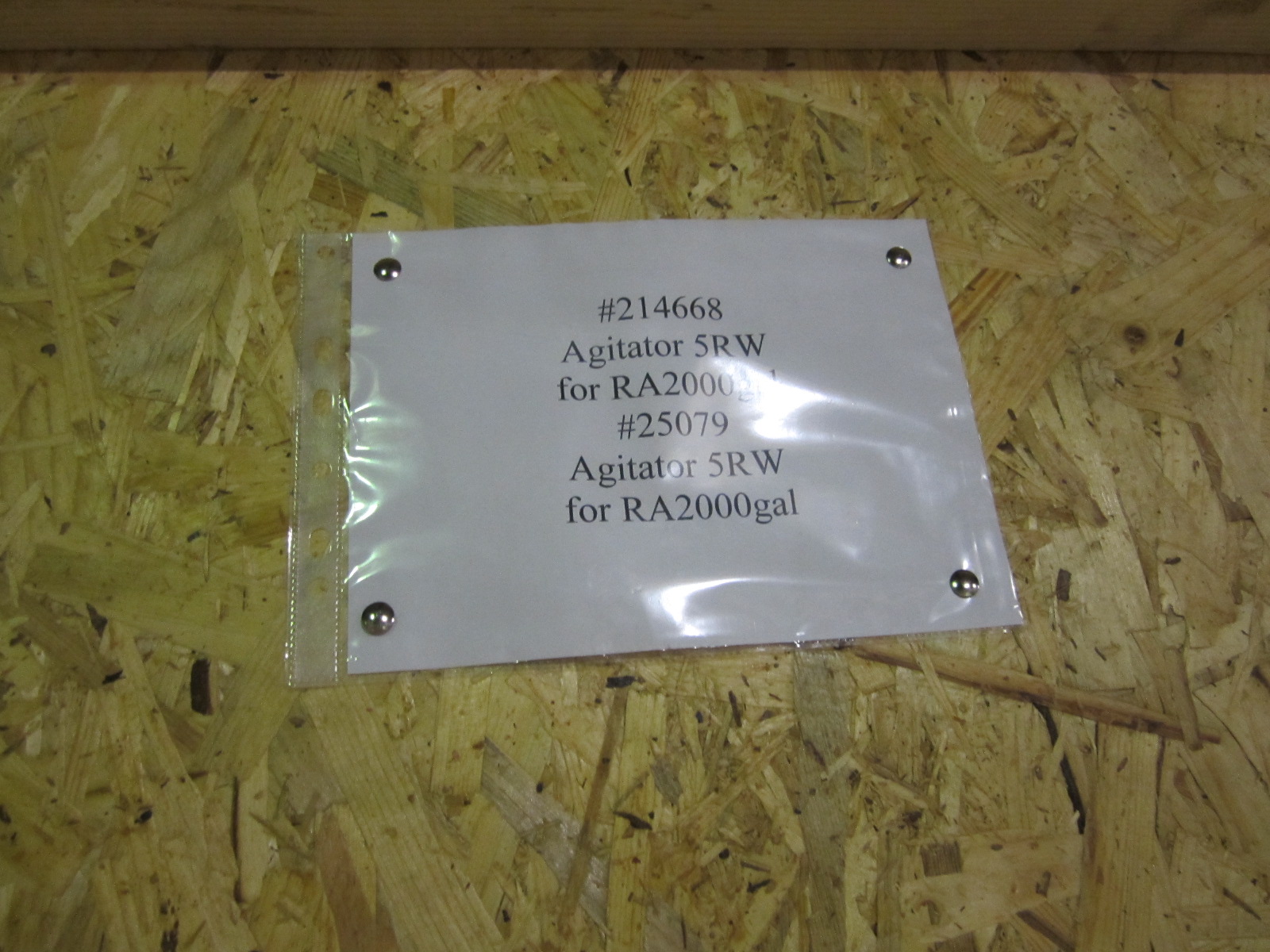 IPP# 214668, 7,571 L (2,000 gallons)  Glasslined Agitator Glass Lined Parts For Sale