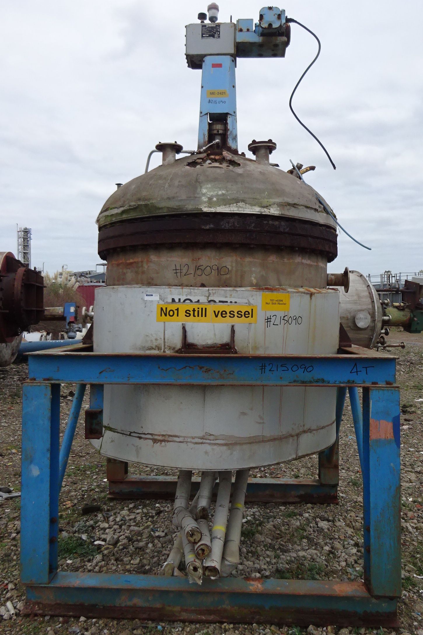 IPP# 215090, 2,500 L (660.4 gallons)  Stainless Steel 316 Batch-Type Agitated Reactor For Sale