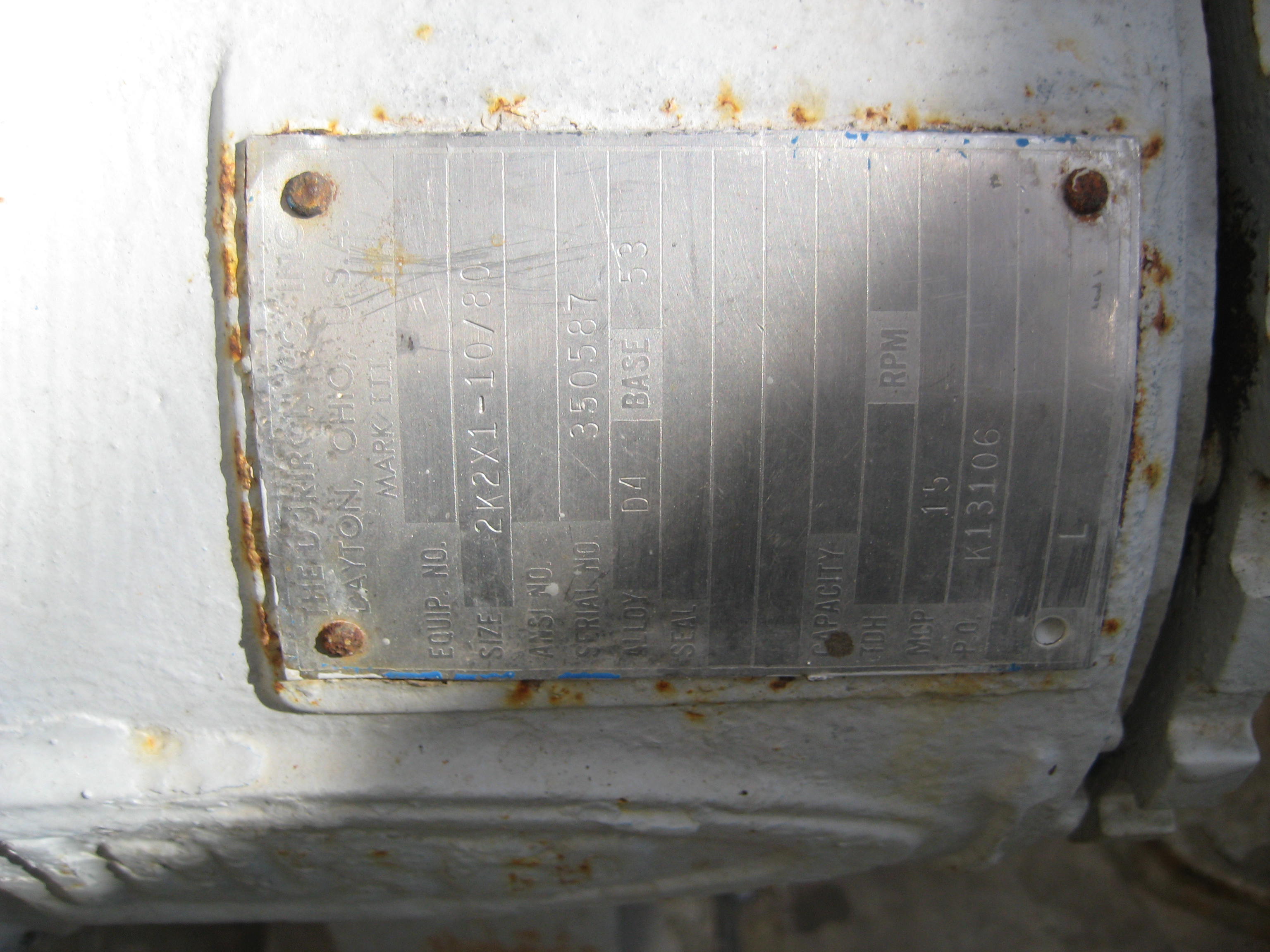  Centrifugal Pump 15.7 m3/h (69 GPM) Stainless Steel 316 For Sale - IPP# 216042