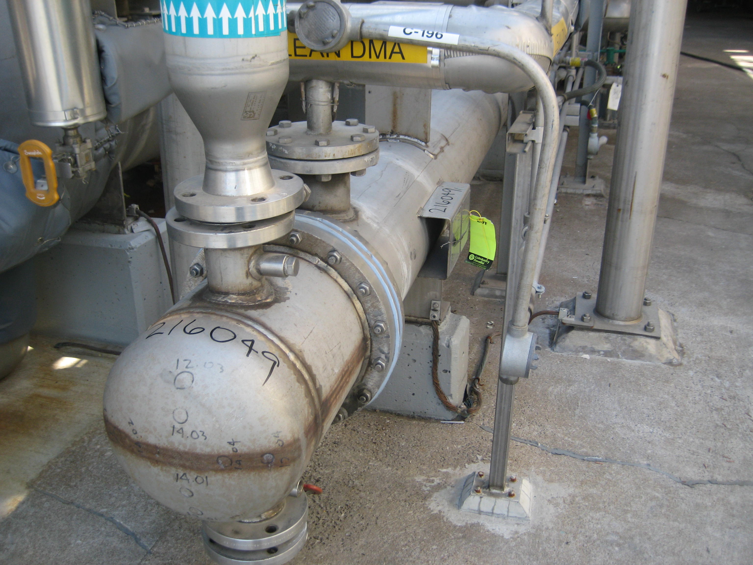  Shell and Tube Heat Exchanger 14.9 m² (160 ft²) Stainless Steel 304 For Sale - IPP# 216049