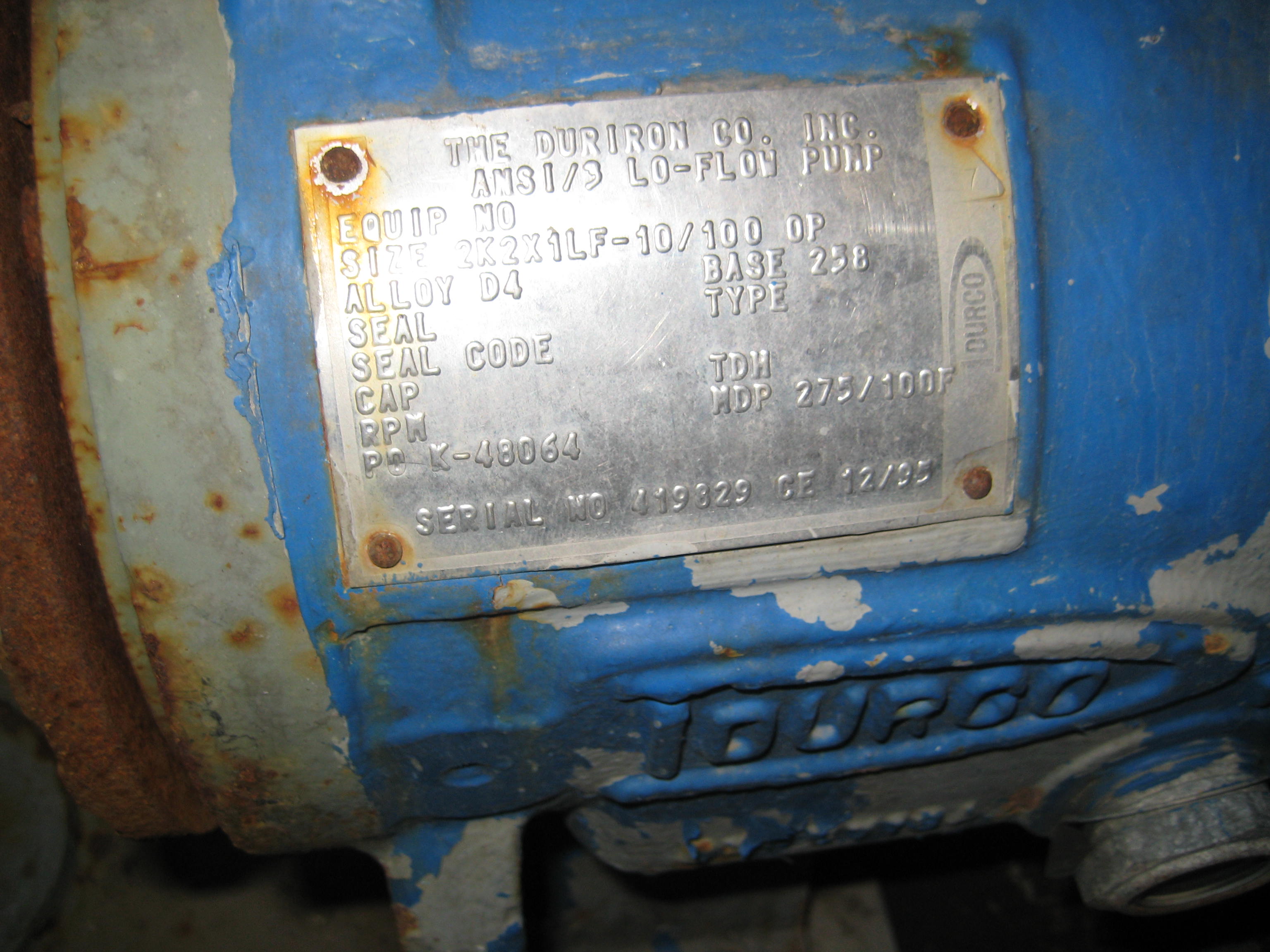  Centrifugal Pump 4.5 m3/h (20 GPM) Stainless Steel 316 For Sale - IPP# 216056