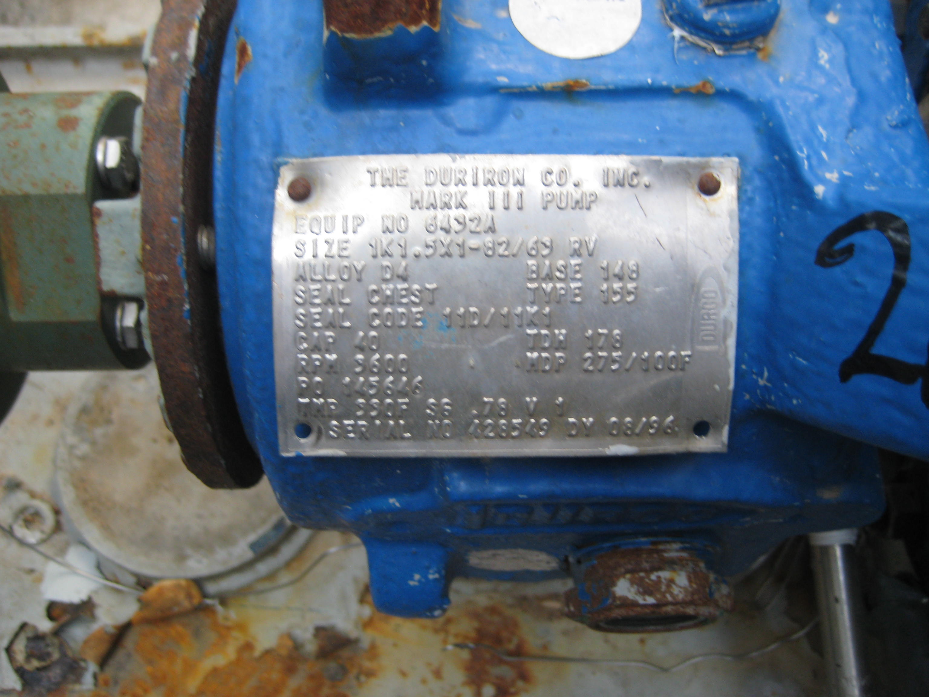  Centrifugal Pump 9.1 m3/h (40 GPM) Stainless Steel 316 For Sale - IPP# 216058