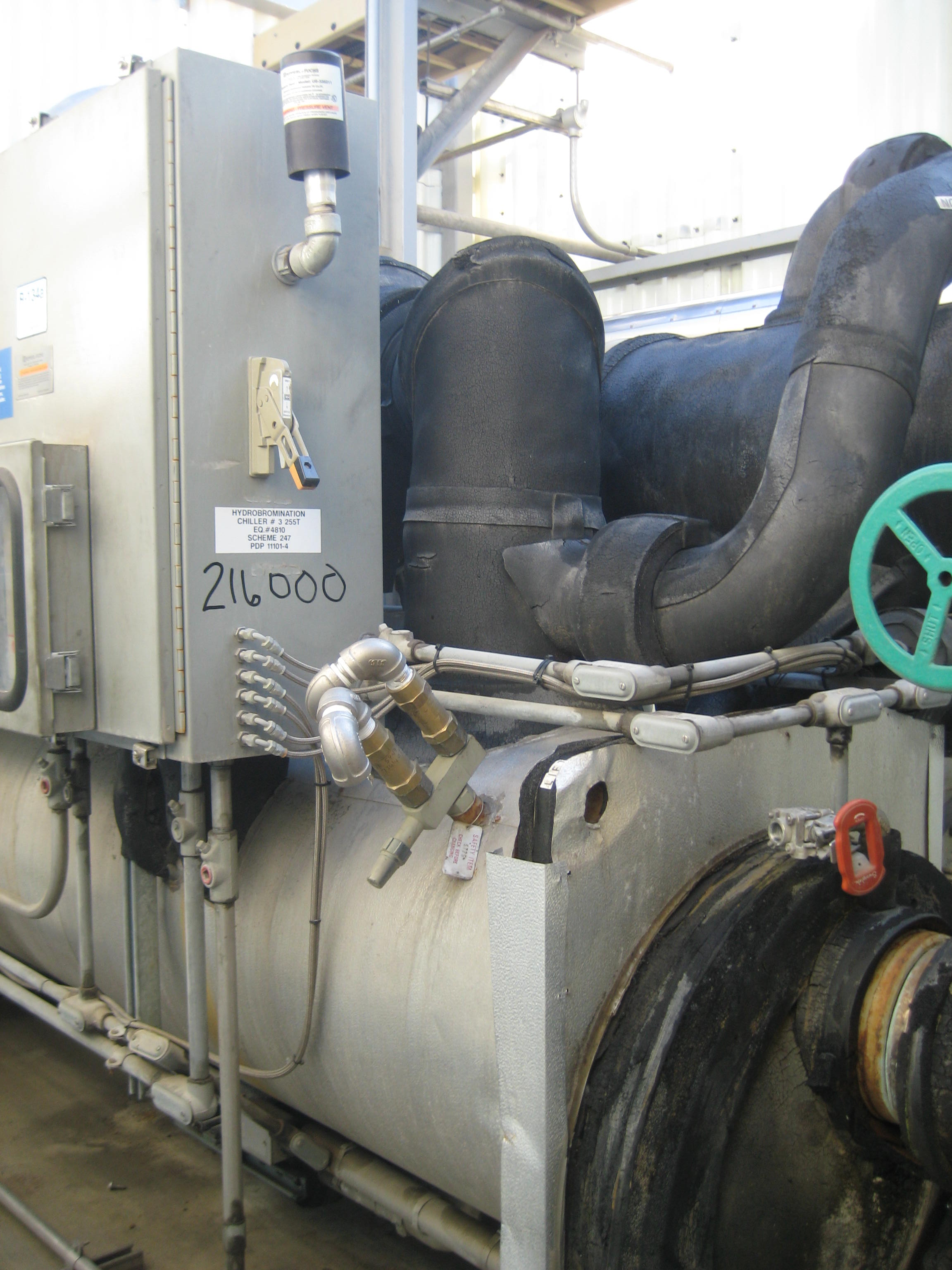 IPP# 216000, 453,592 kcal/h (150 Ref. Ton)   Low Temp Chiller For Sale