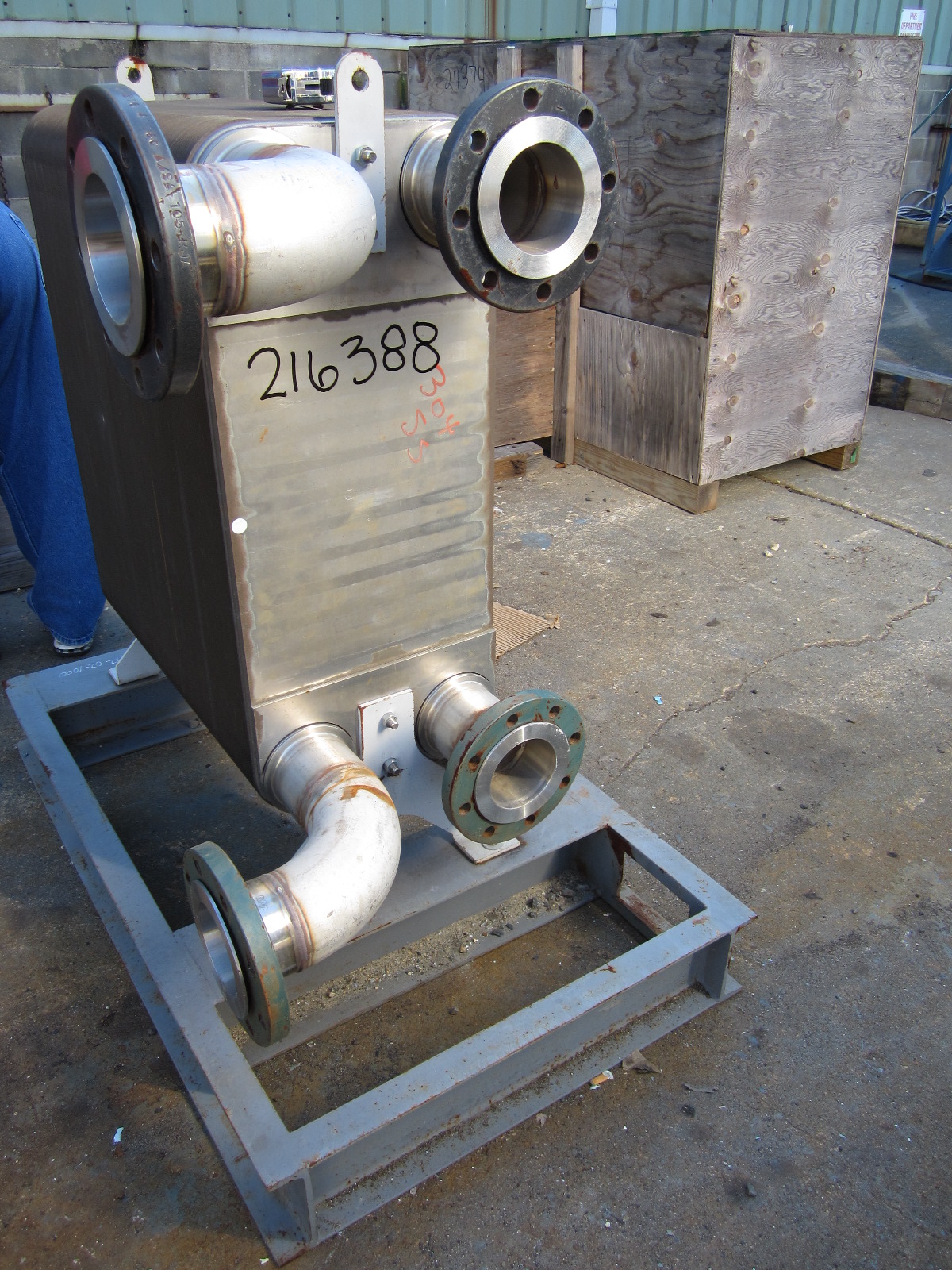 IPP# 216388, 9.3 m² (100 ft²)  Stainless Steel 304 Plate and Frame Heat Exchanger For Sale