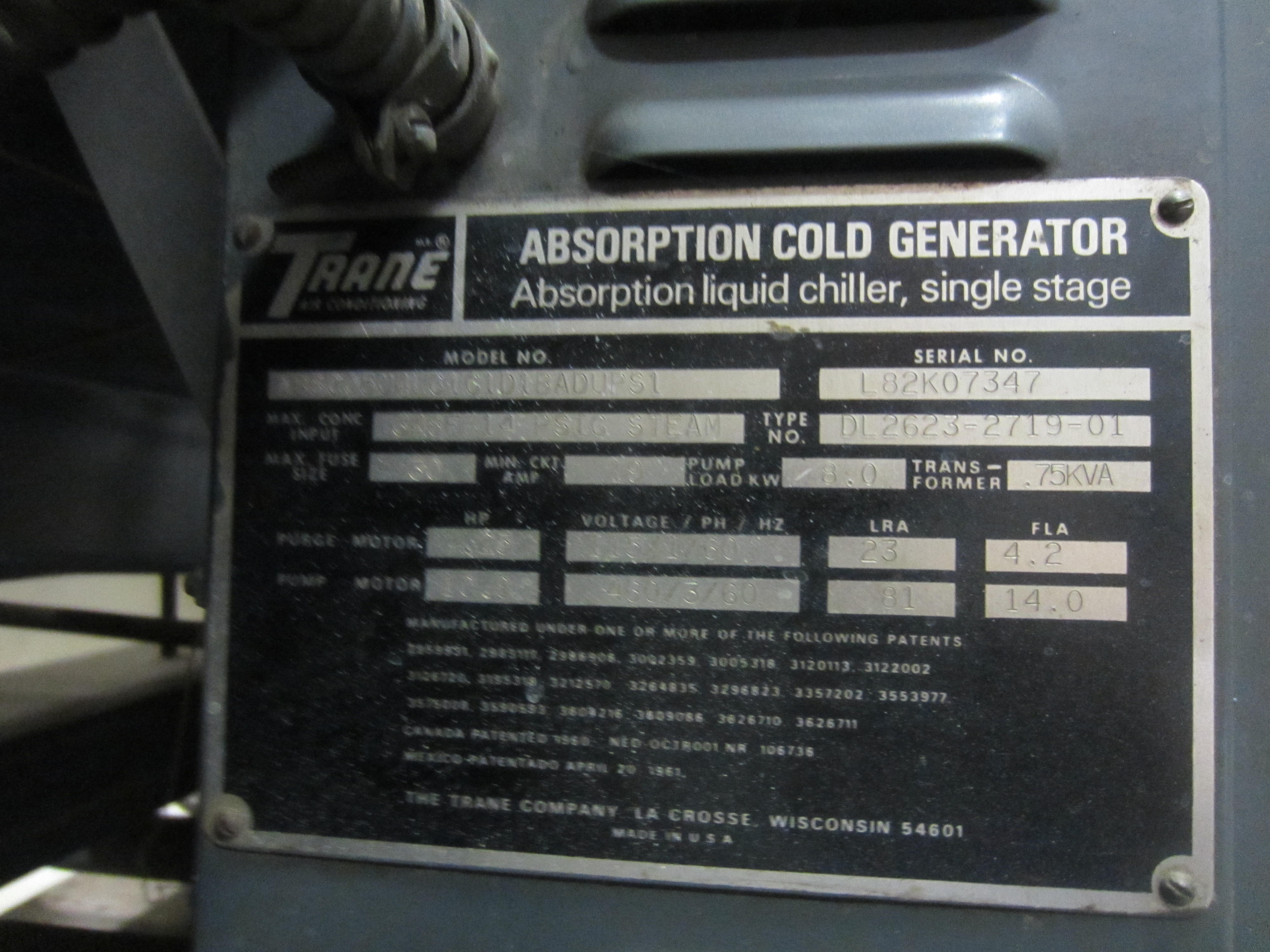  Water Cooled Chiller 1,270,050 kcal/h (420 Ref. Ton)  For Sale - IPP# 216322