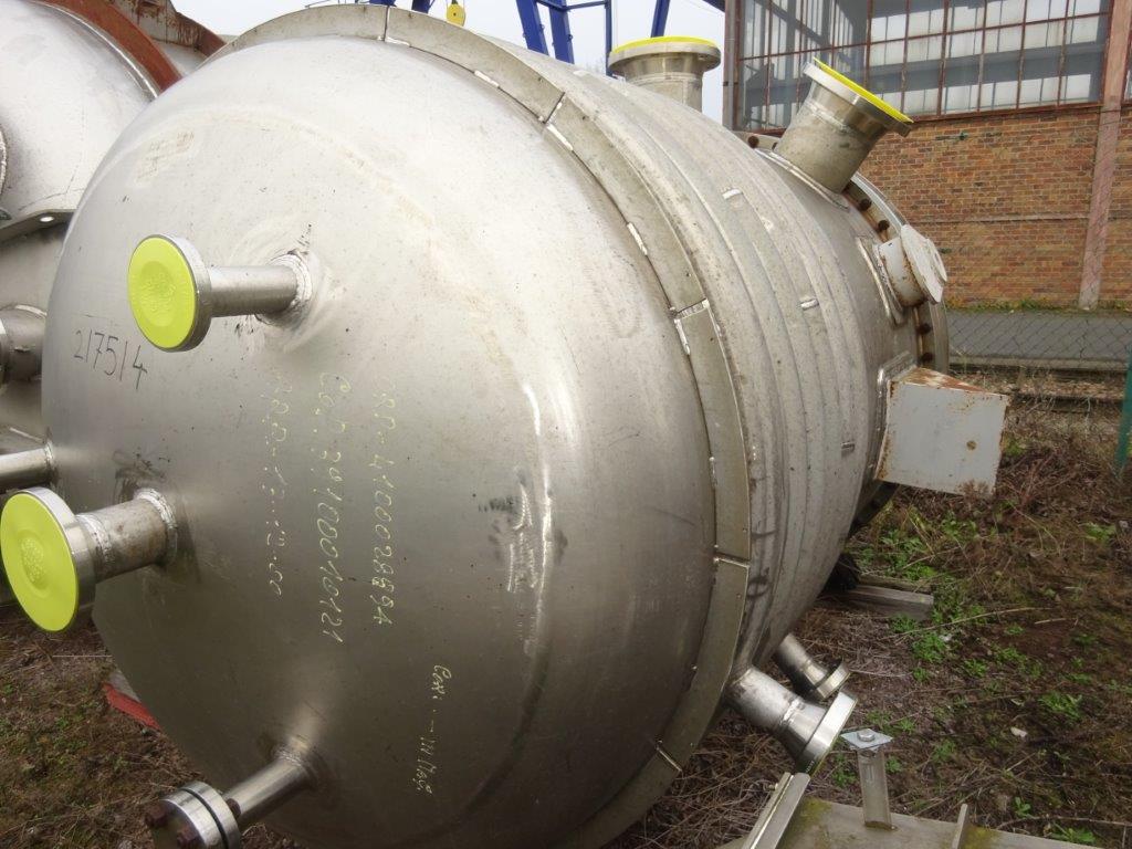 IPP# 217514, 4,000 L (1,057 gallons)  Stainless Steel 316 Batch-Type Agitated Reactor For Sale