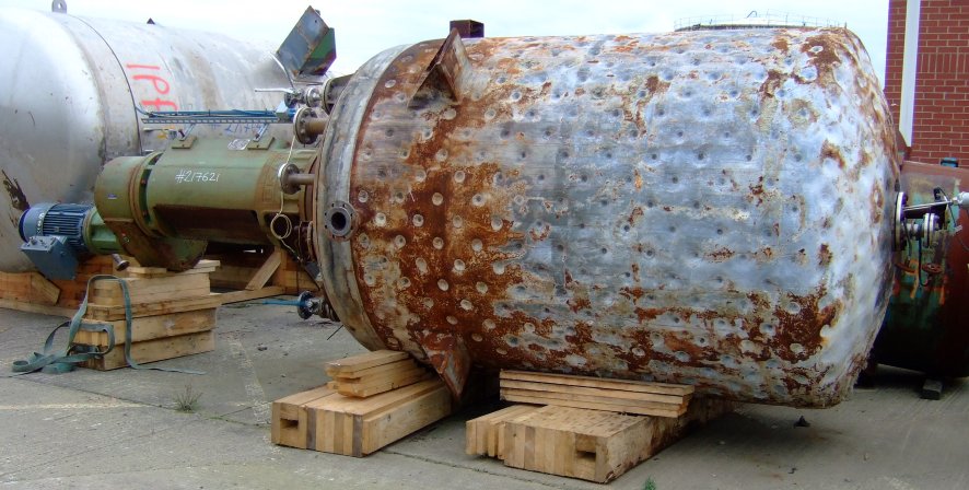 IPP# 217621, 6,900 L (1,823 gallons)  Stainless Steel Austentic Batch-Type Agitated Reactor For Sale