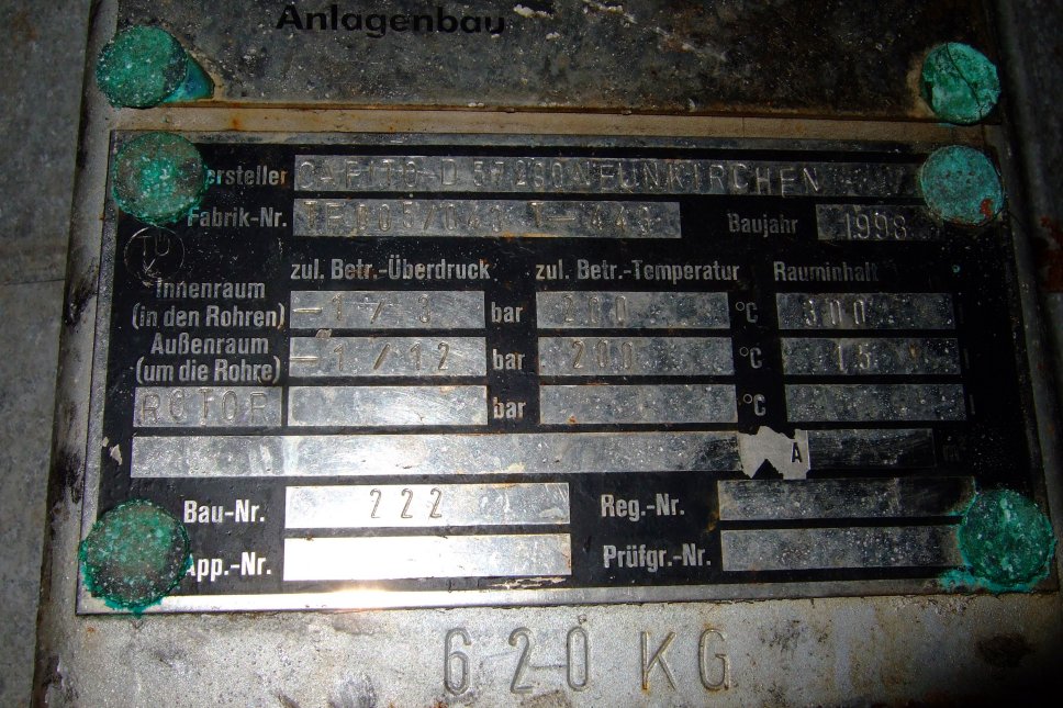 Stainless Steel Austenitic Buss-SMS-Canzler GmbH Rovactor NCE-1000-RD Dryer-Porcupine - IPP# 217829