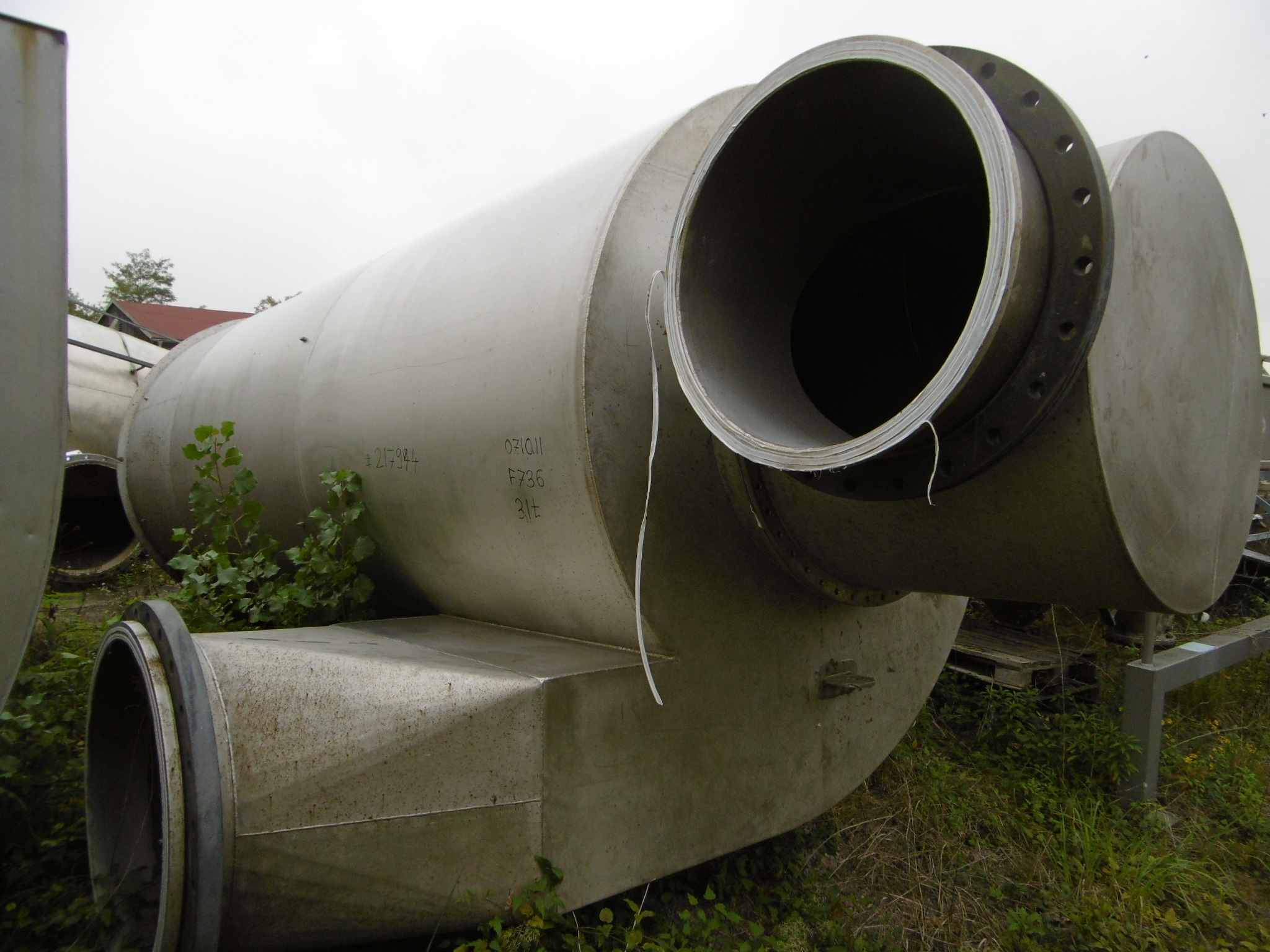 IPP# 217944, 2,142 mm (84.3 in)  Stainless Steel 321 Cyclone Dust Collector For Sale