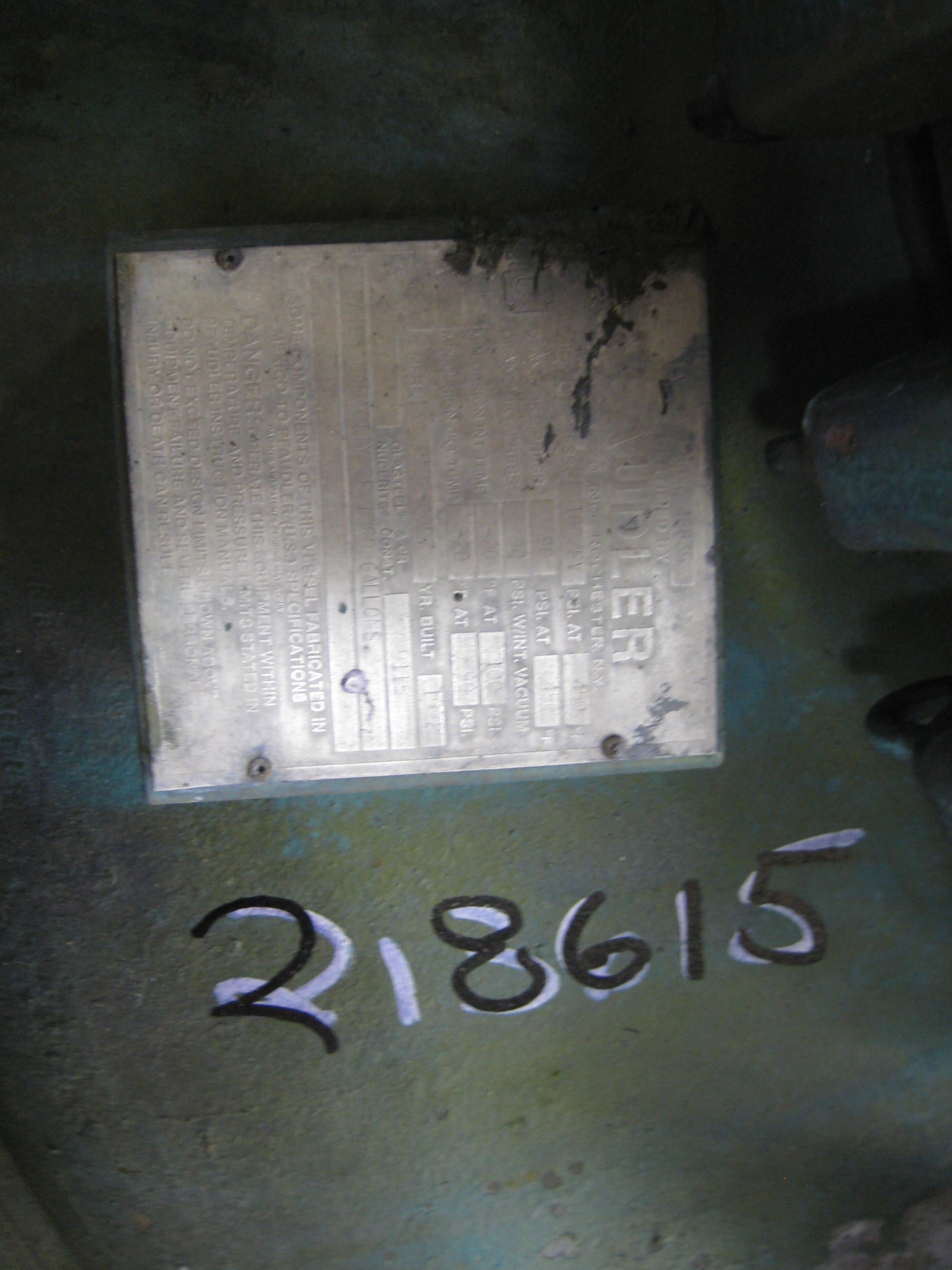  Batch-Type Agitated Reactor 3,800 L (1,000 gallons) Glasslined For Sale - IPP# 218615