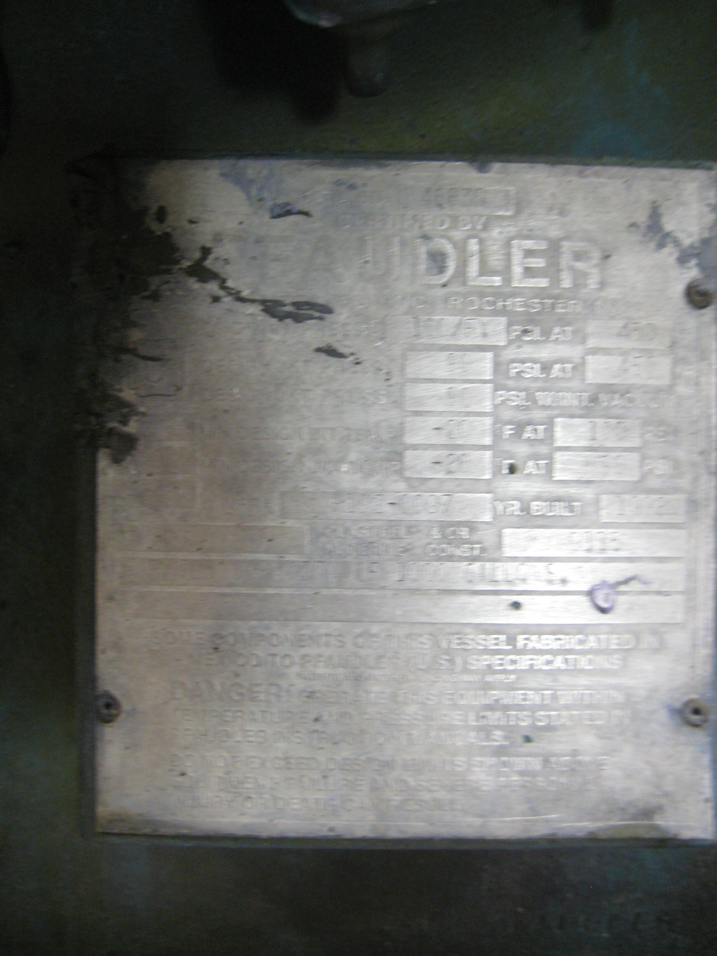  Batch-Type Agitated Reactor 3,800 L (1,000 gallons) Glasslined For Sale - IPP# 218615