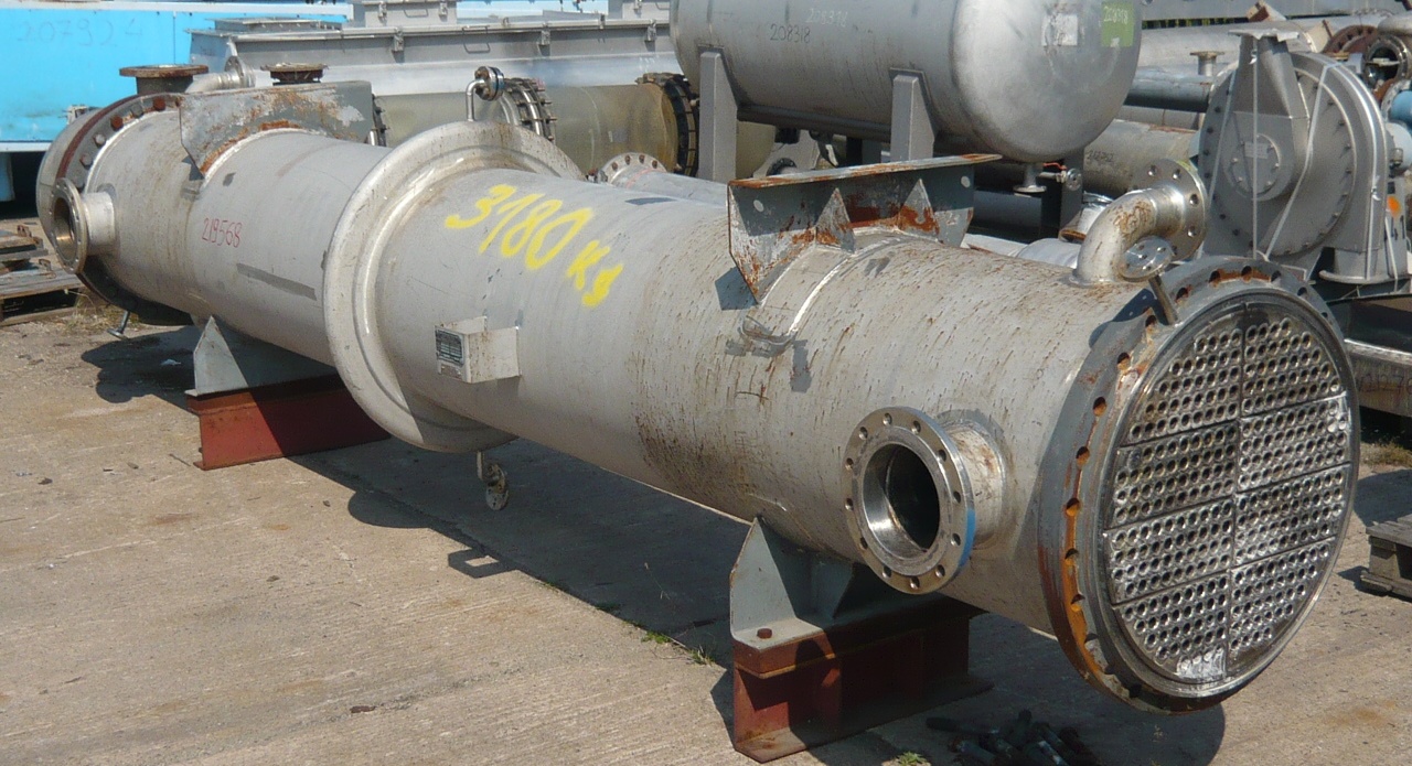 IPP# 219568, 114 m² (1,227 ft²)  Stainless Steel Austentic Shell and Tube Heat Exchanger For Sale