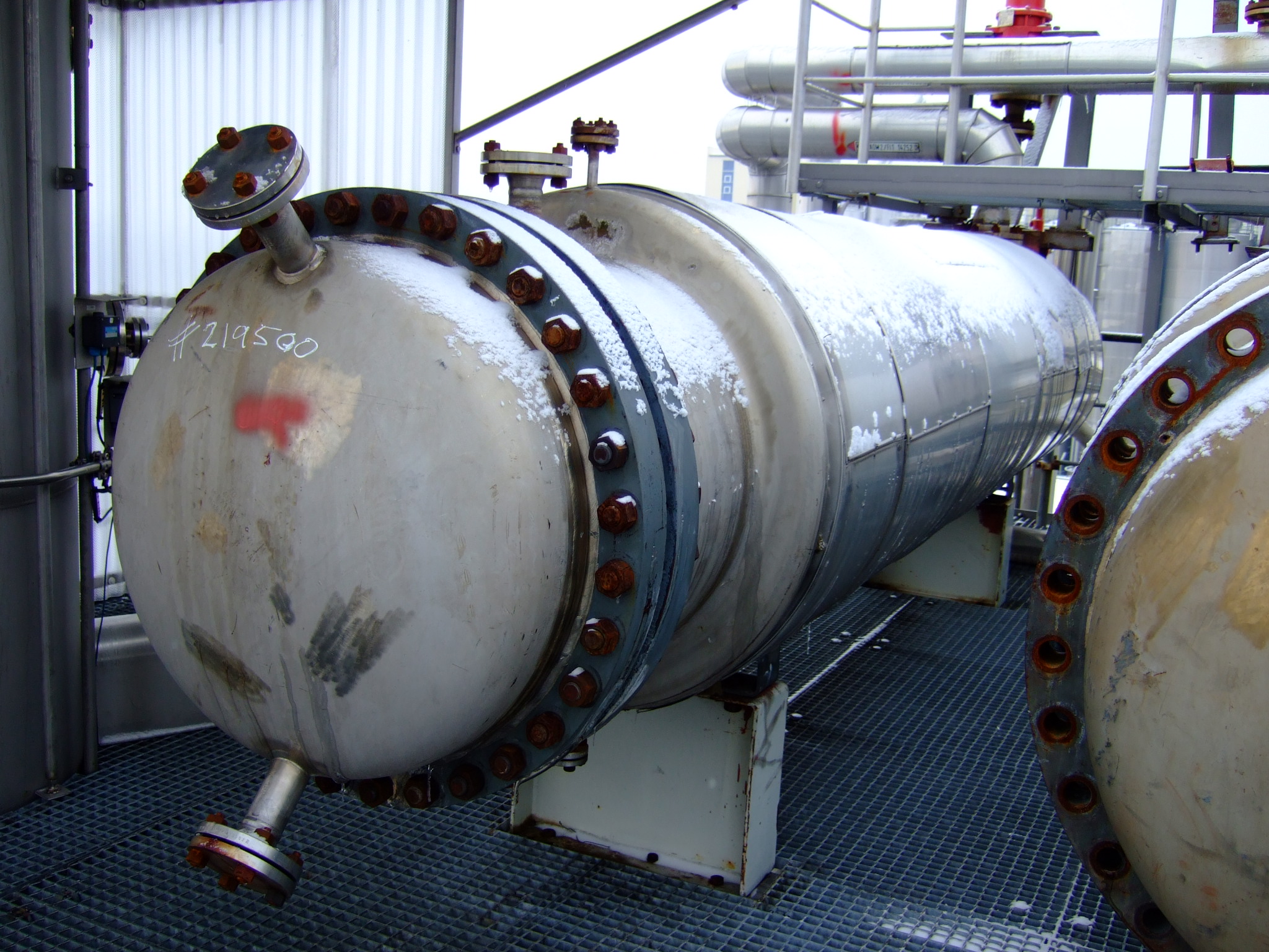 IPP# 219500, 153 m² (1,647 ft²)  Stainless Steel 316 Shell and Tube Heat Exchanger For Sale