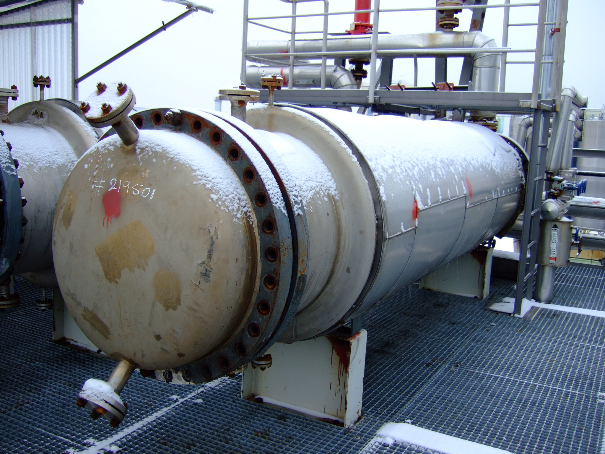 IPP# 219501, 153 m² (1,647 ft²)  Stainless Steel 316 Shell and Tube Heat Exchanger For Sale